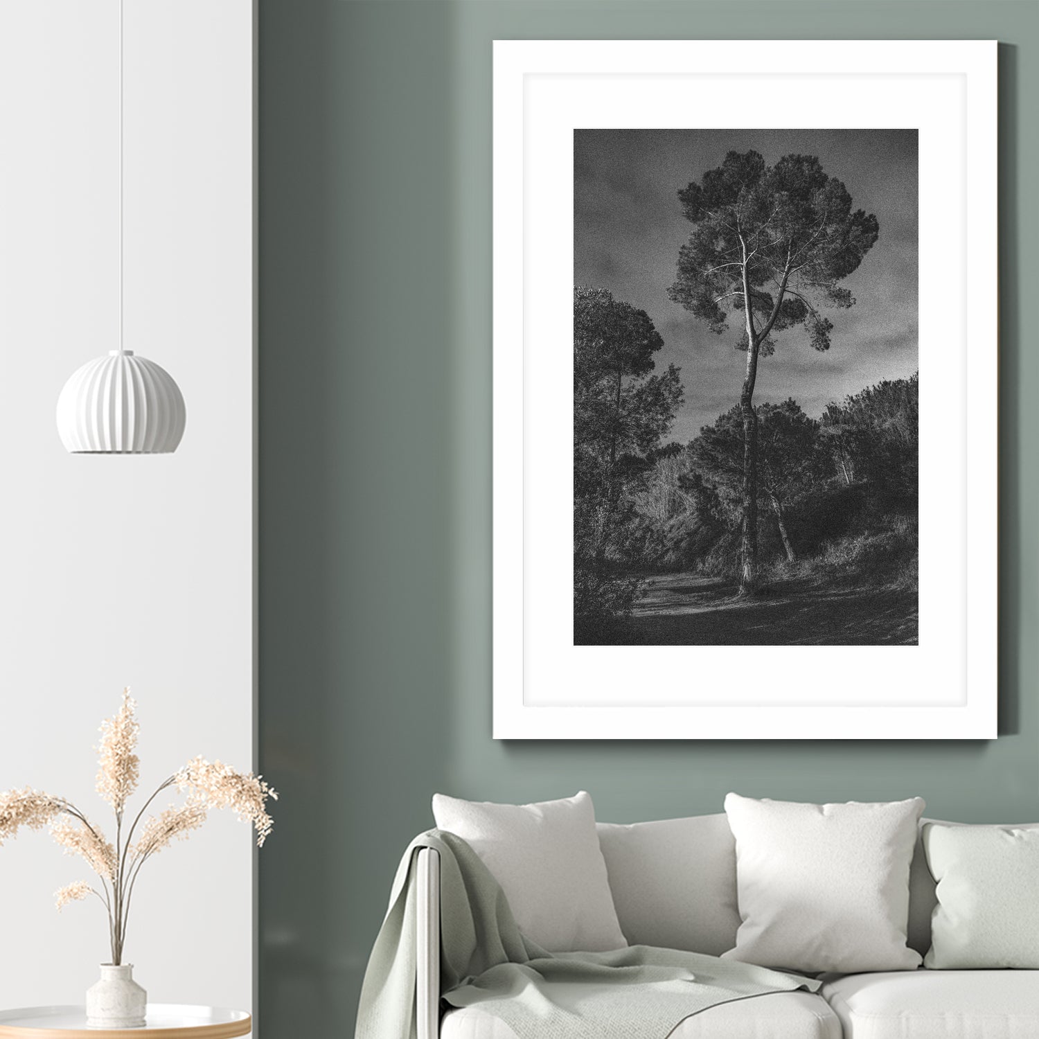 Arbores by Pepa on GIANT ART - black botanical framed canvas