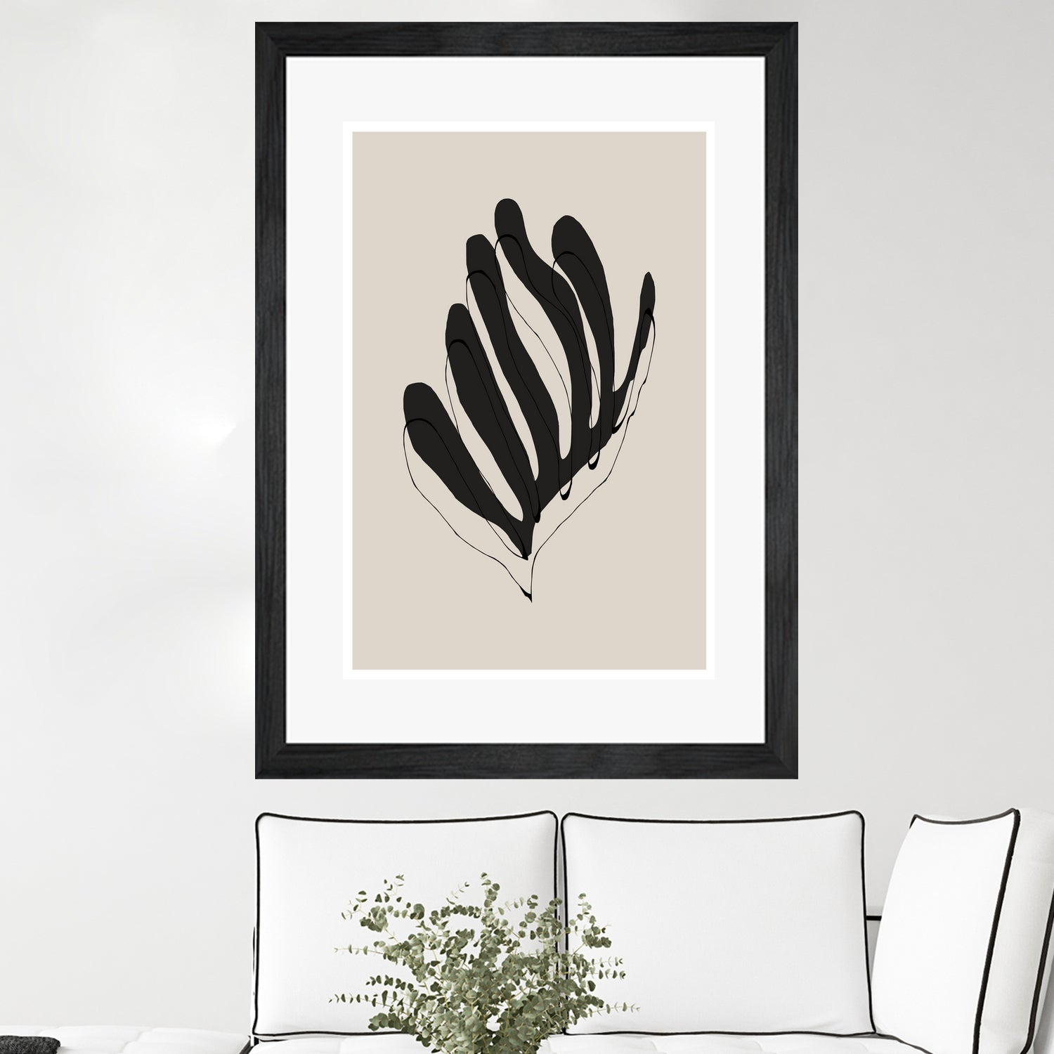 Abstract Leaf Lines by THE MIUUS STUDIO on GIANT ART - flowers and plants minimalist art