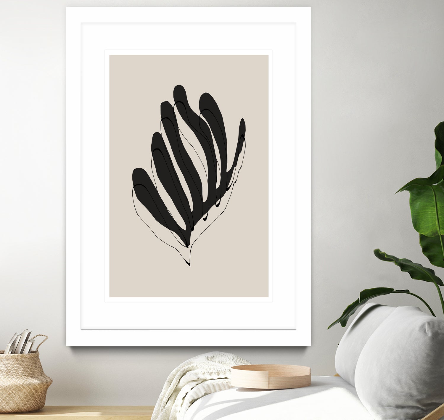 Abstract Leaf Lines by THE MIUUS STUDIO on GIANT ART - flowers and plants minimalist art
