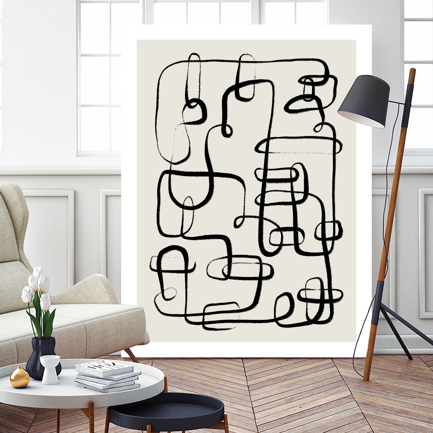 Endless Curves Dance by Treechild on GIANT ART - line art abstract art