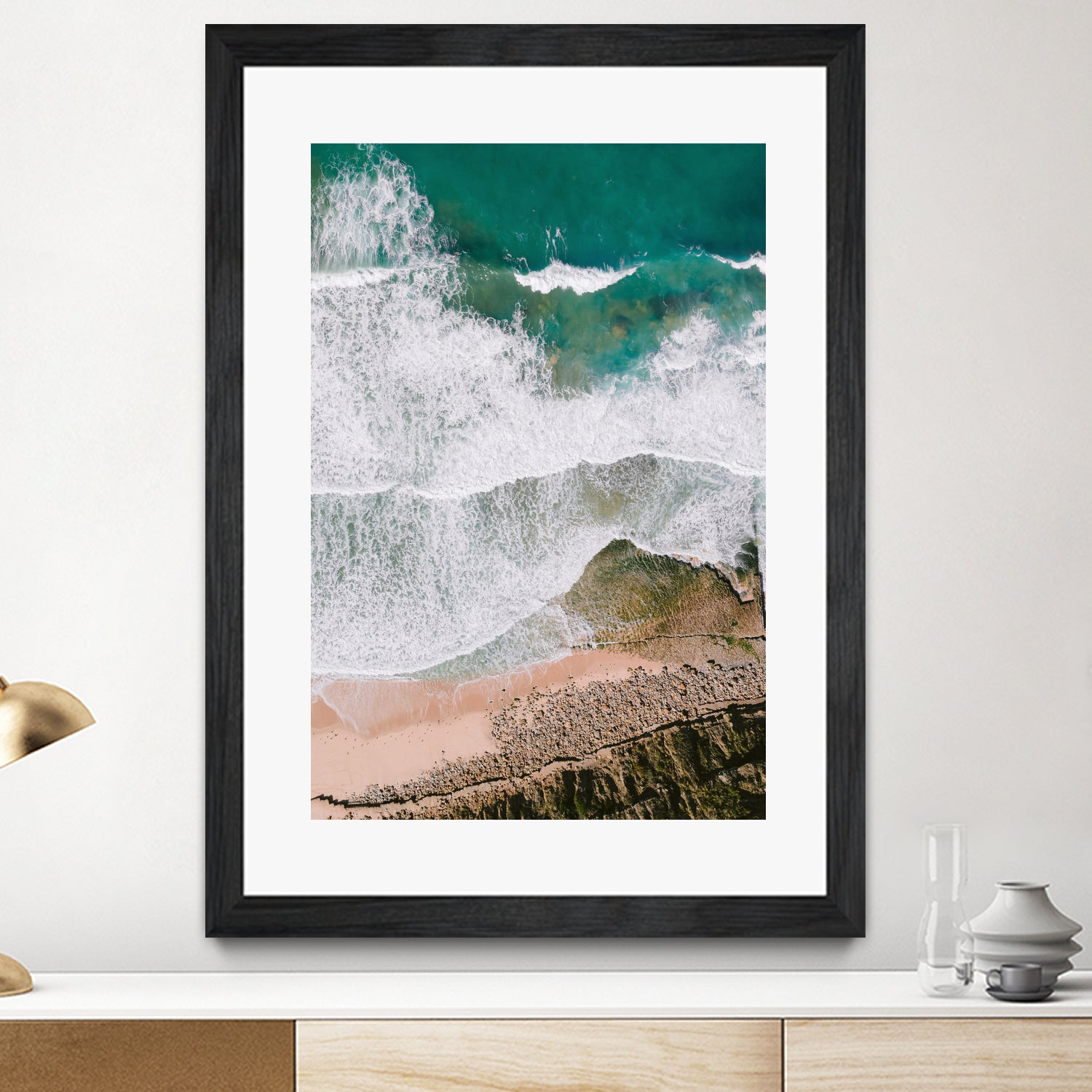 Waves by Raisa Zwart on GIANT ART - green coastal