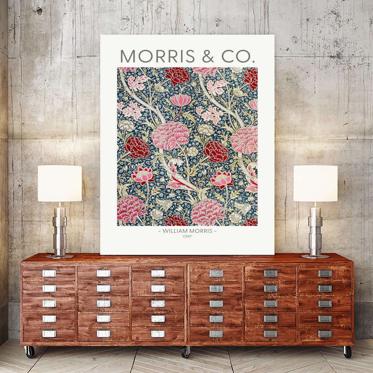 Cray by william Morris on GIANT ART - red botanical william morris