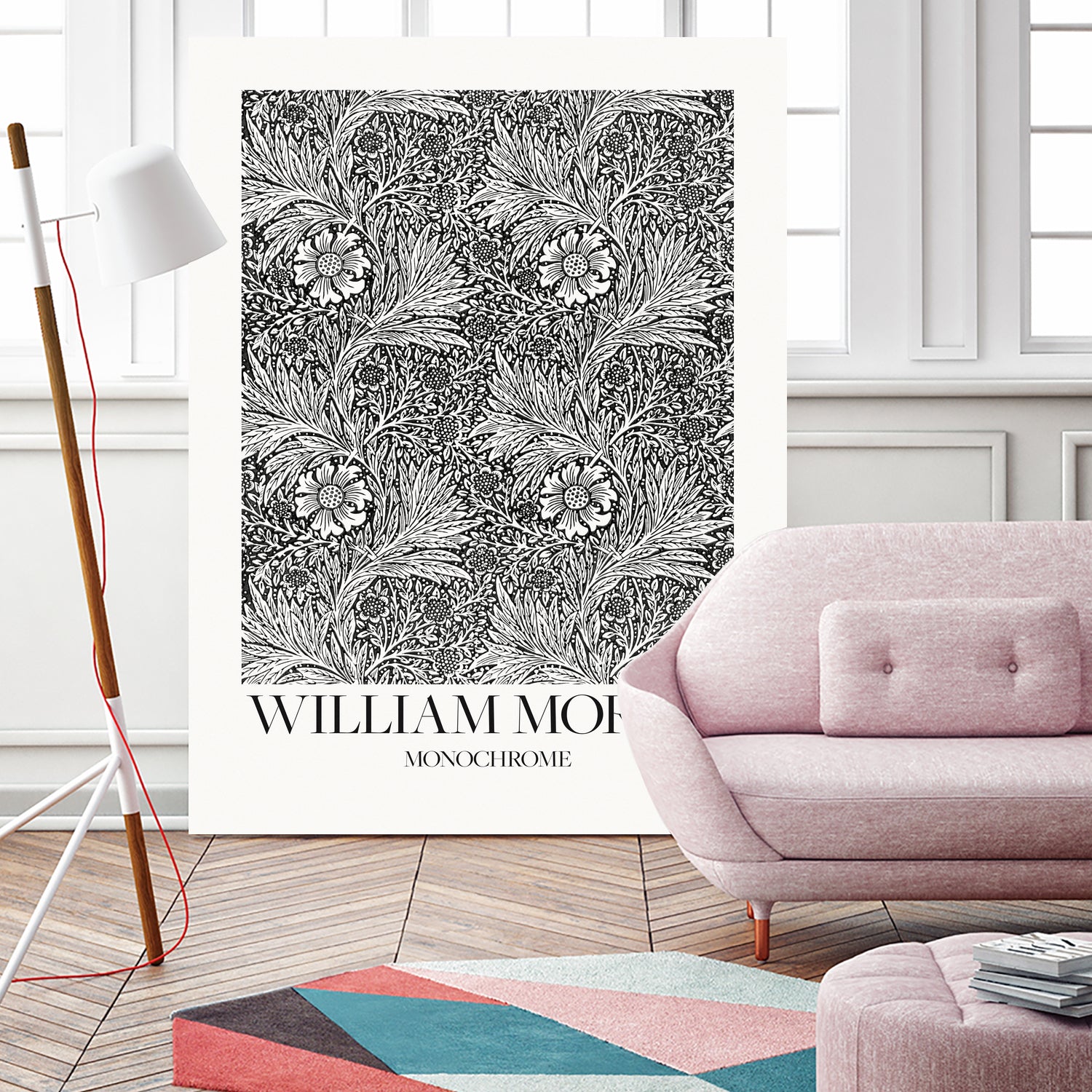 Marigold Monochrome by William Morris on GIANT ART - william morris flowers and plants william morris