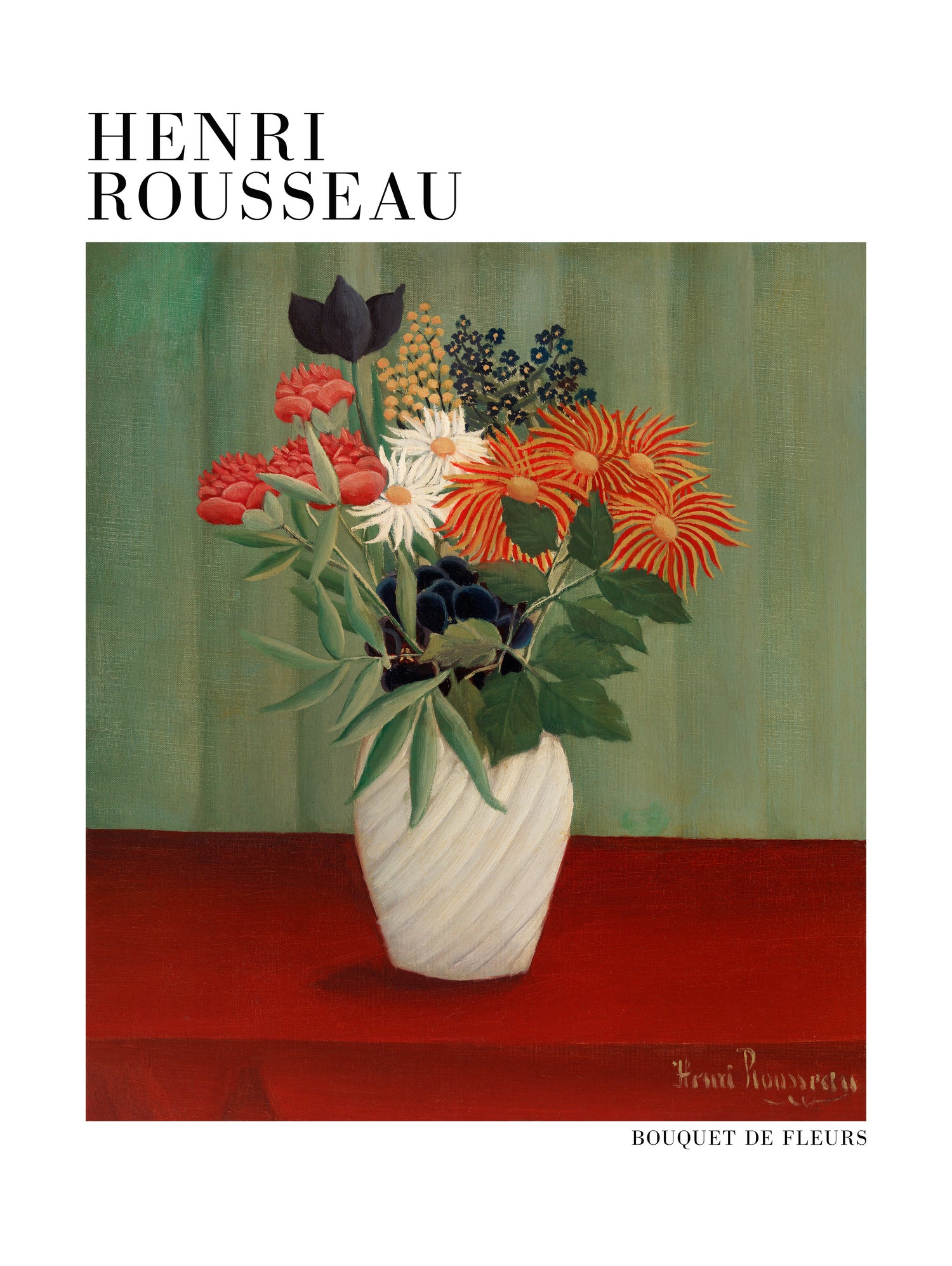Bouquet De Fleurs by Henri Rousseau on GIANT ART - flower flowers and plants flower