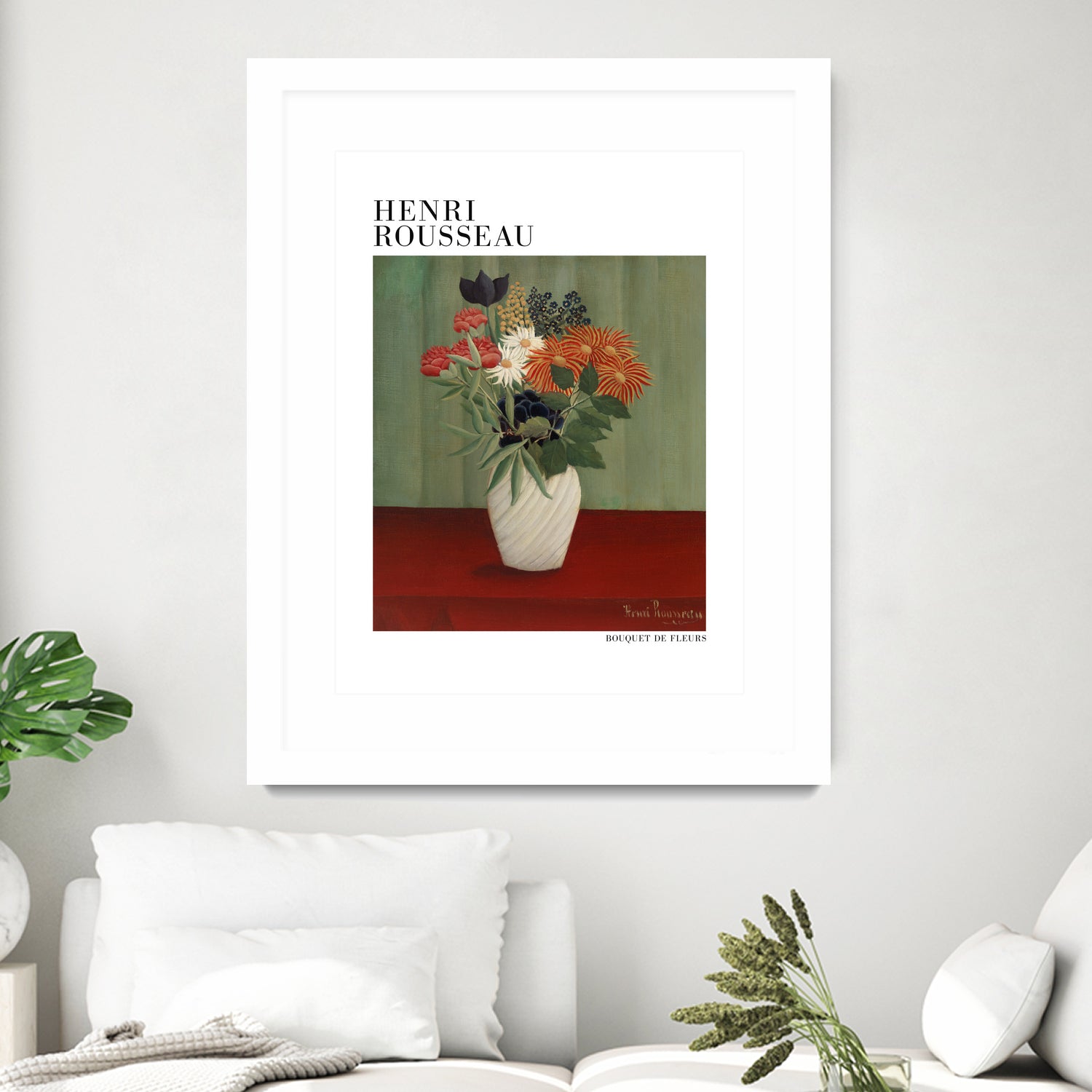 Bouquet De Fleurs by Henri Rousseau on GIANT ART - flower flowers and plants flower