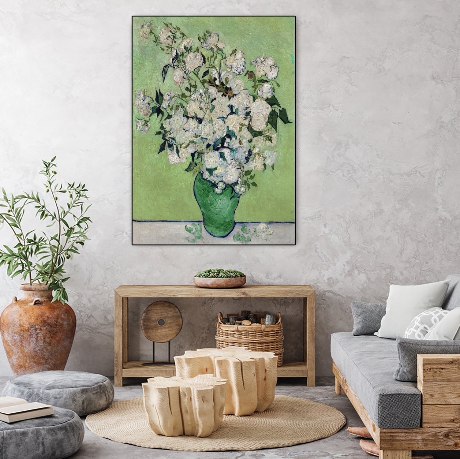 Roses by Vincent Van Gogh on GIANT ART - vincent van gogh paintings vincent van gogh