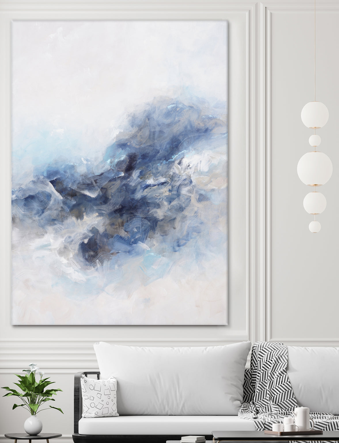 Expressionist Blue Abstract by Francoise Wattre on GIANT ART - paintings abstract art