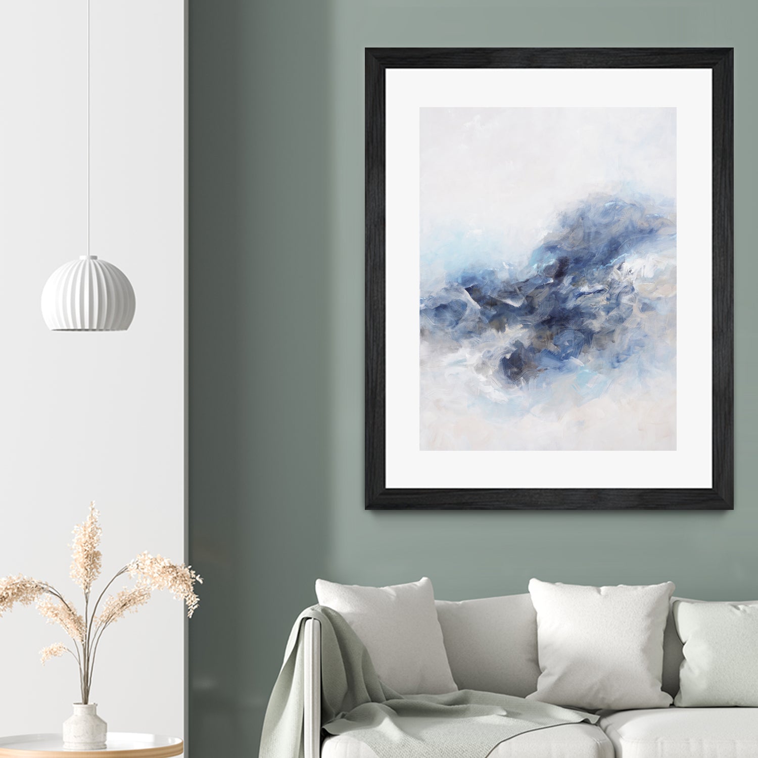 Expressionist Blue Abstract by Francoise Wattre on GIANT ART - paintings abstract art