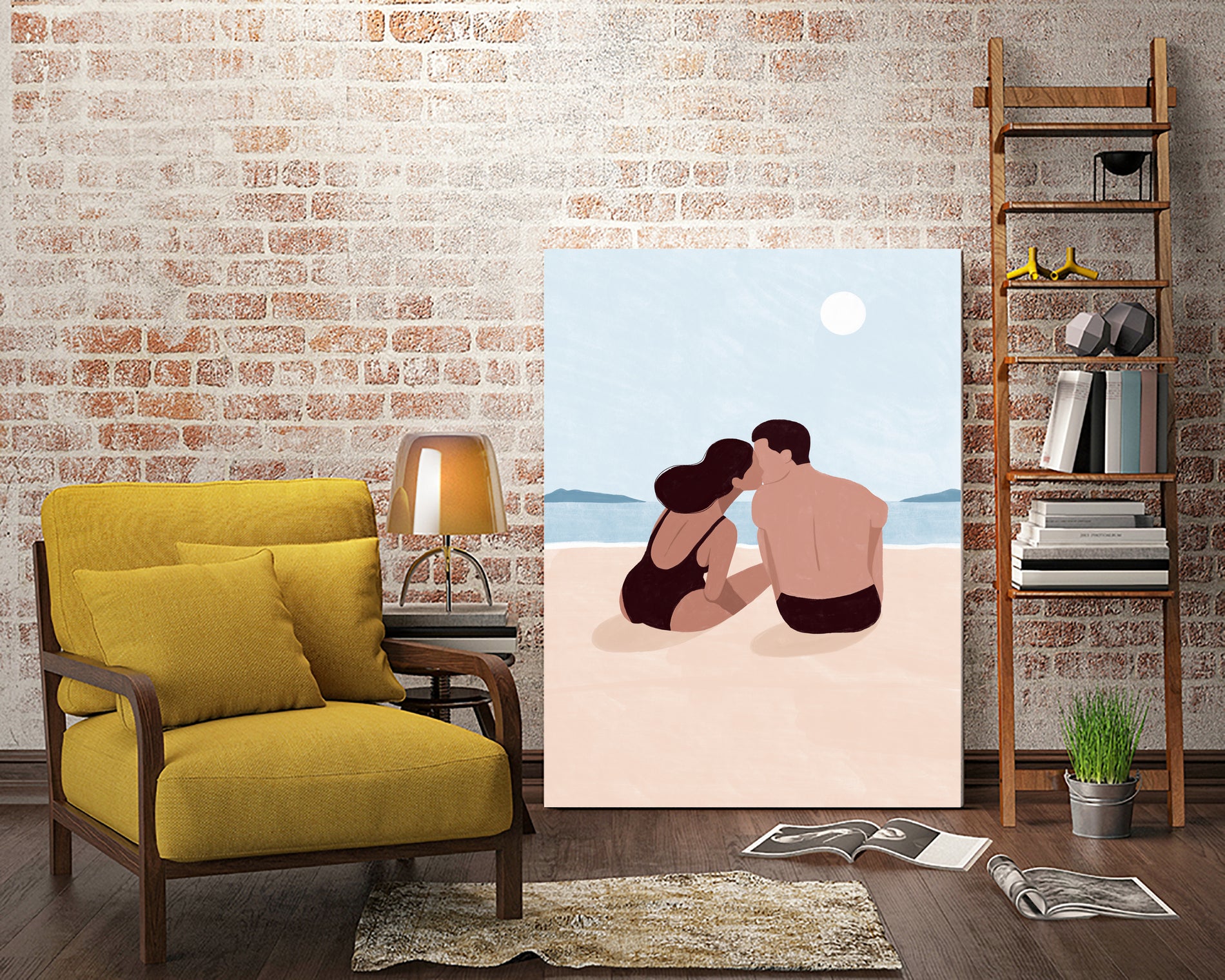 First Kiss by Maja on GIANT ART - illustration love