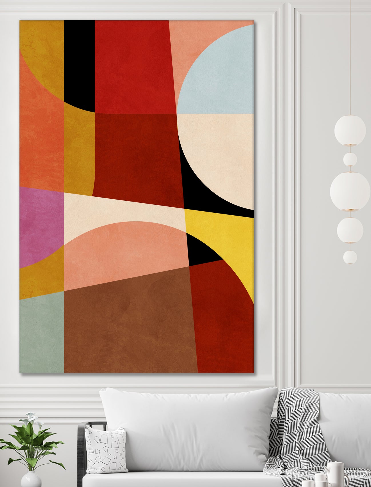 Warm Colors Bauhaus Geometry2 by Ana Rut Bre on GIANT ART - abstract abstract