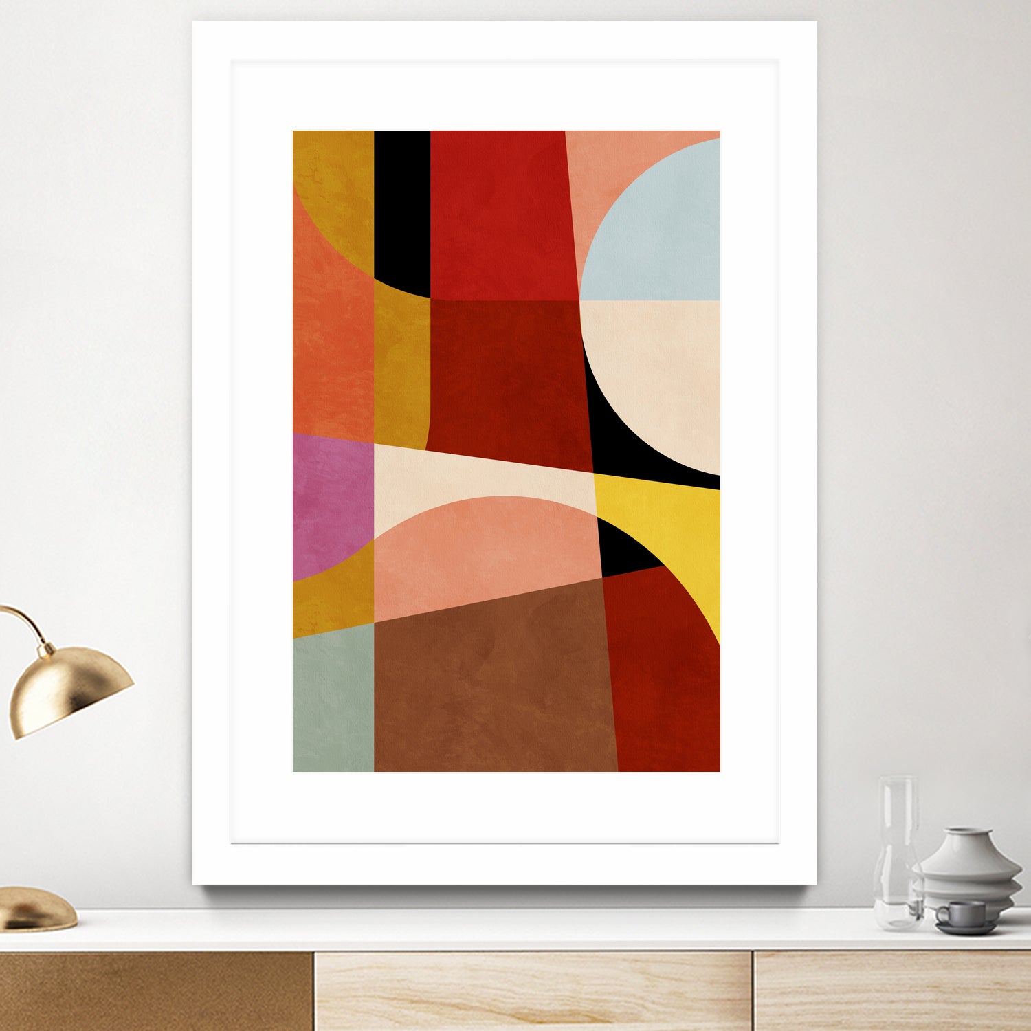 Warm Colors Bauhaus Geometry2 by Ana Rut Bre on GIANT ART - abstract abstract