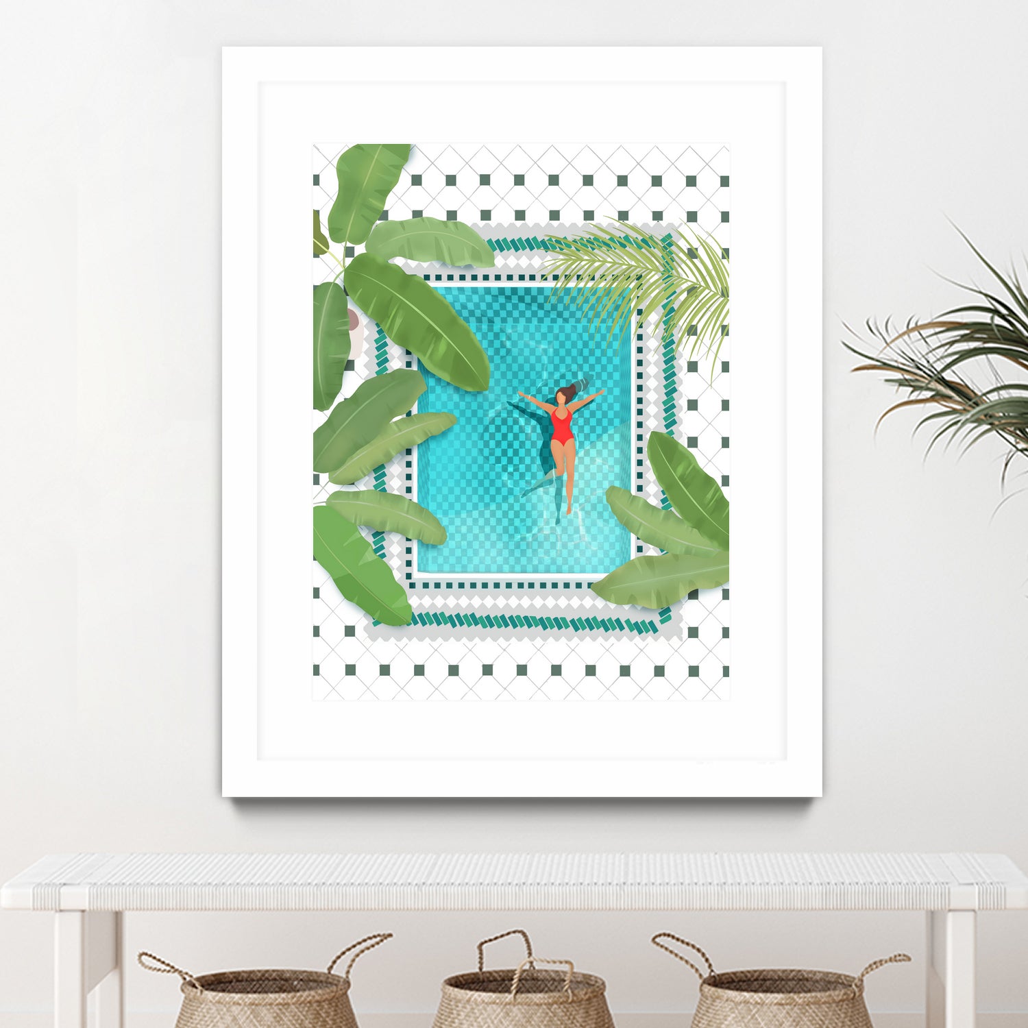 Riad Pool by Petra on GIANT ART - botanical woman