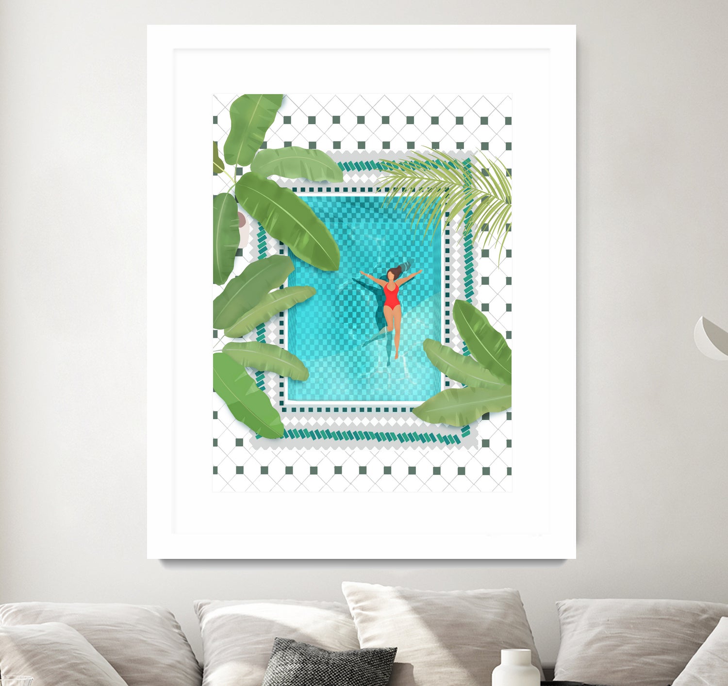 Riad Pool by Petra on GIANT ART - botanical woman