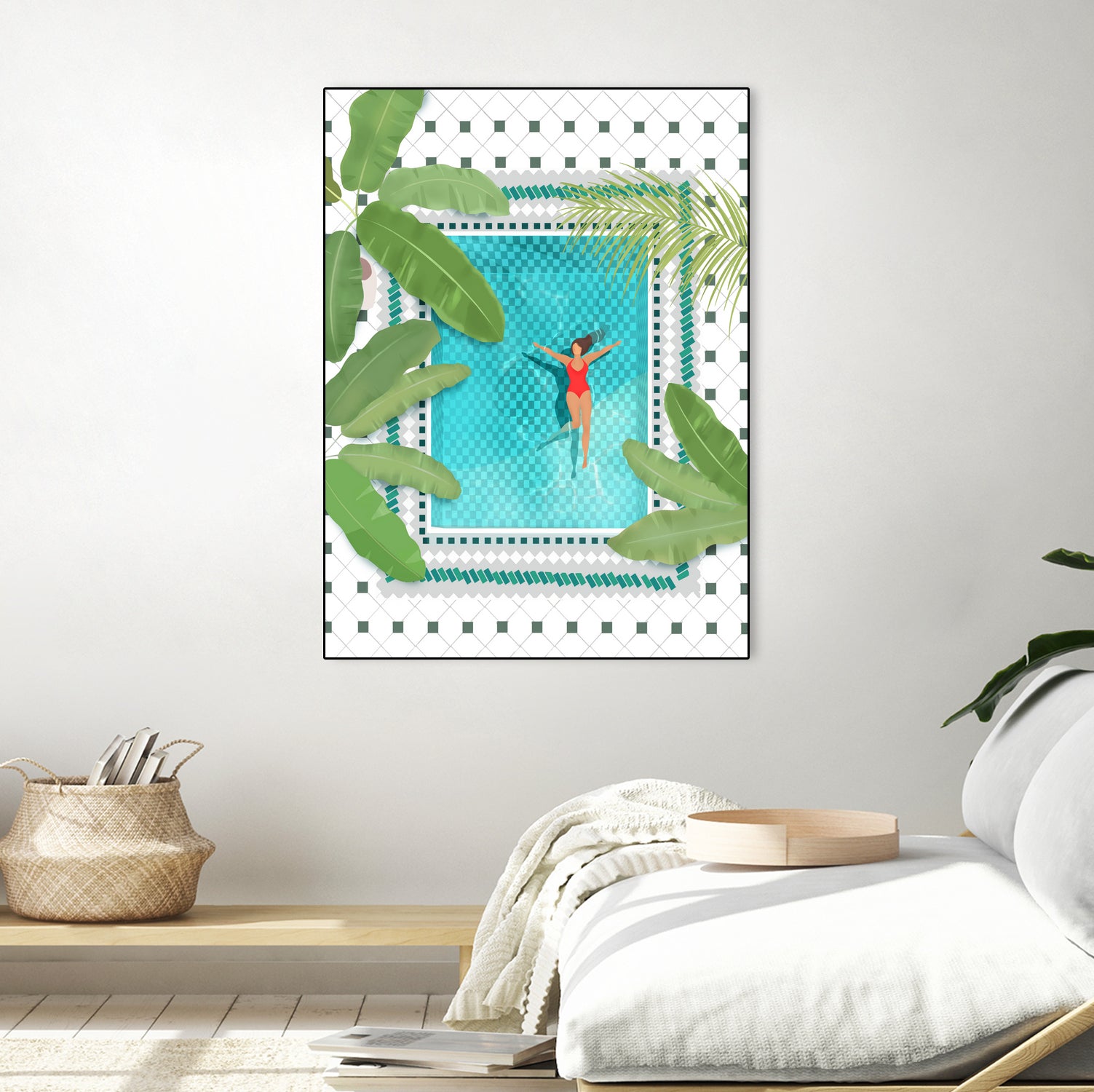 Riad Pool by Petra on GIANT ART - botanical woman