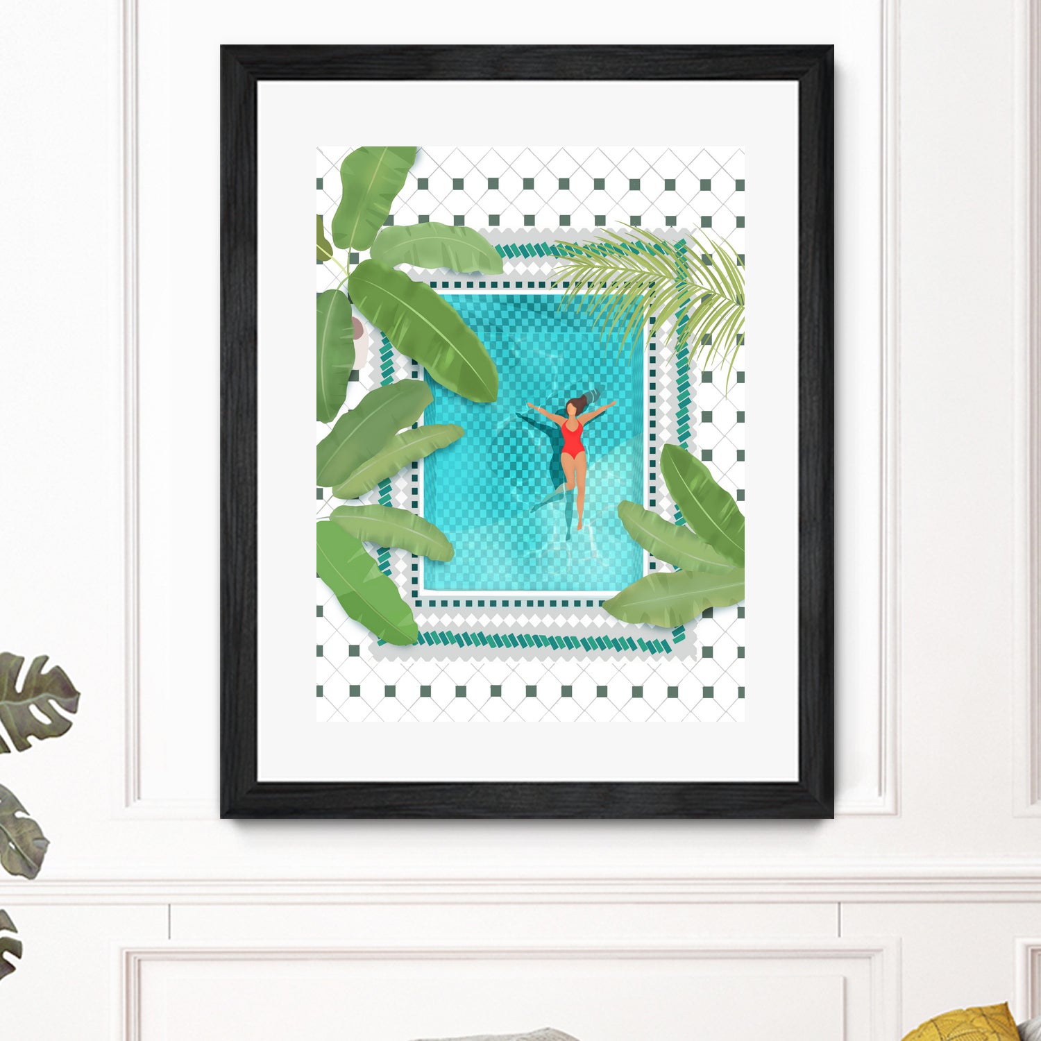 Riad Pool by Petra on GIANT ART - botanical woman