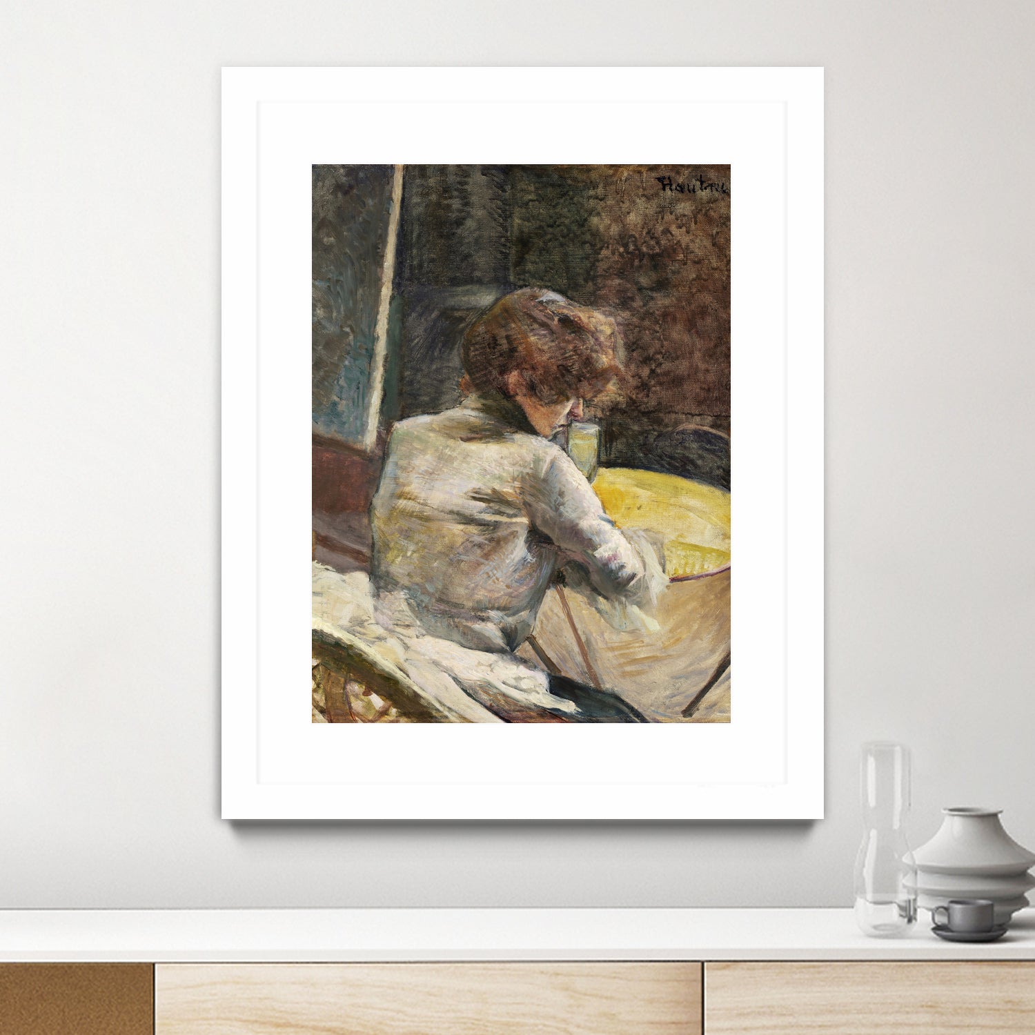 Waiting (ca.1887) by TOULOUSE LAUTREC on GIANT ART - figurative toulouse lautrec