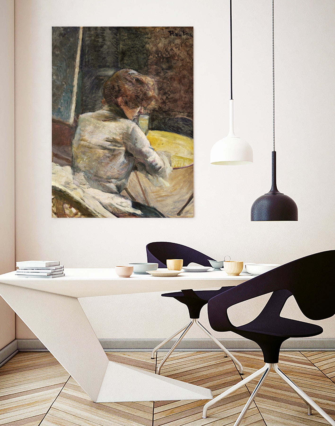 Waiting (ca.1887) by TOULOUSE LAUTREC on GIANT ART - figurative toulouse lautrec