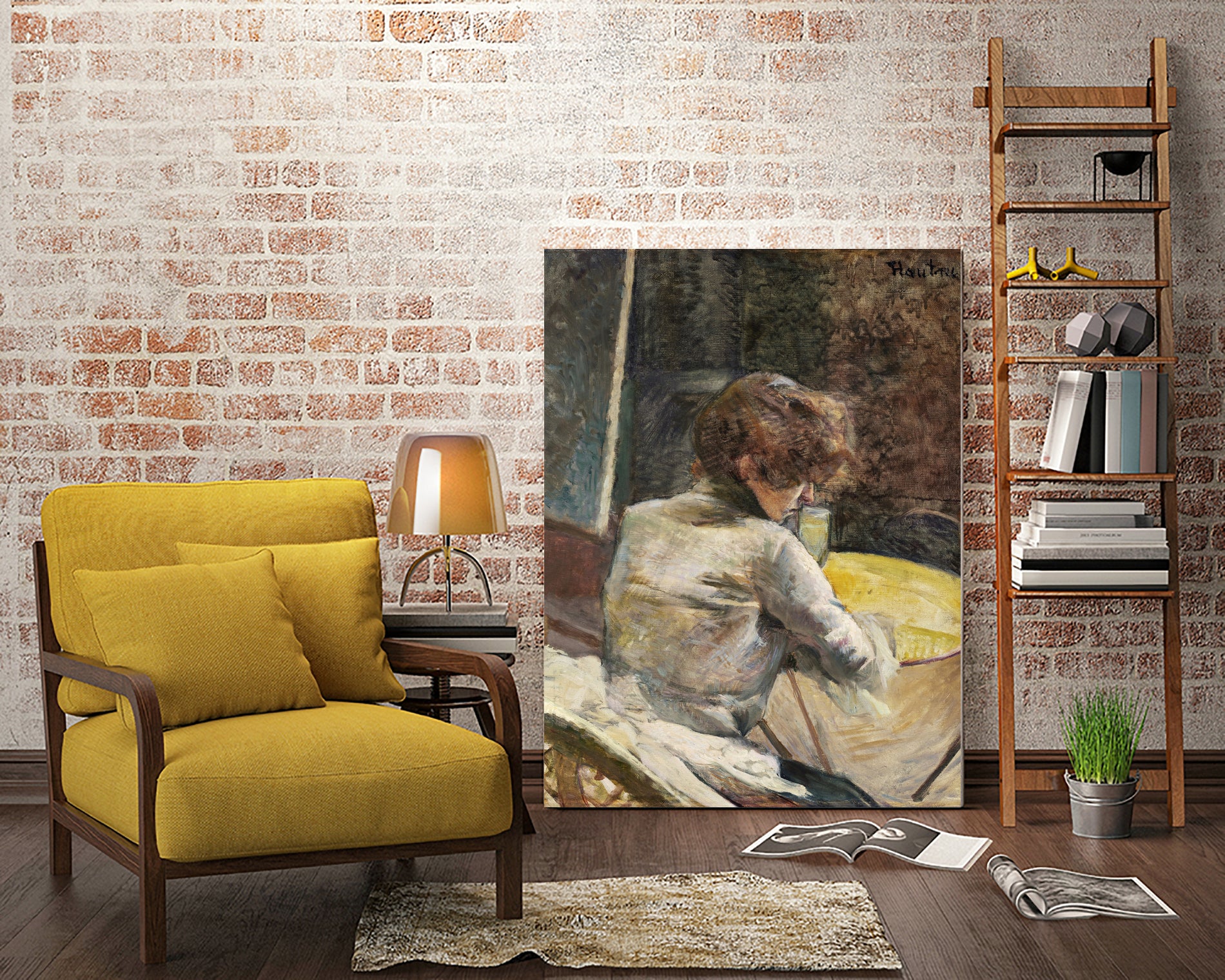 Waiting (ca.1887) by TOULOUSE LAUTREC on GIANT ART - figurative toulouse lautrec