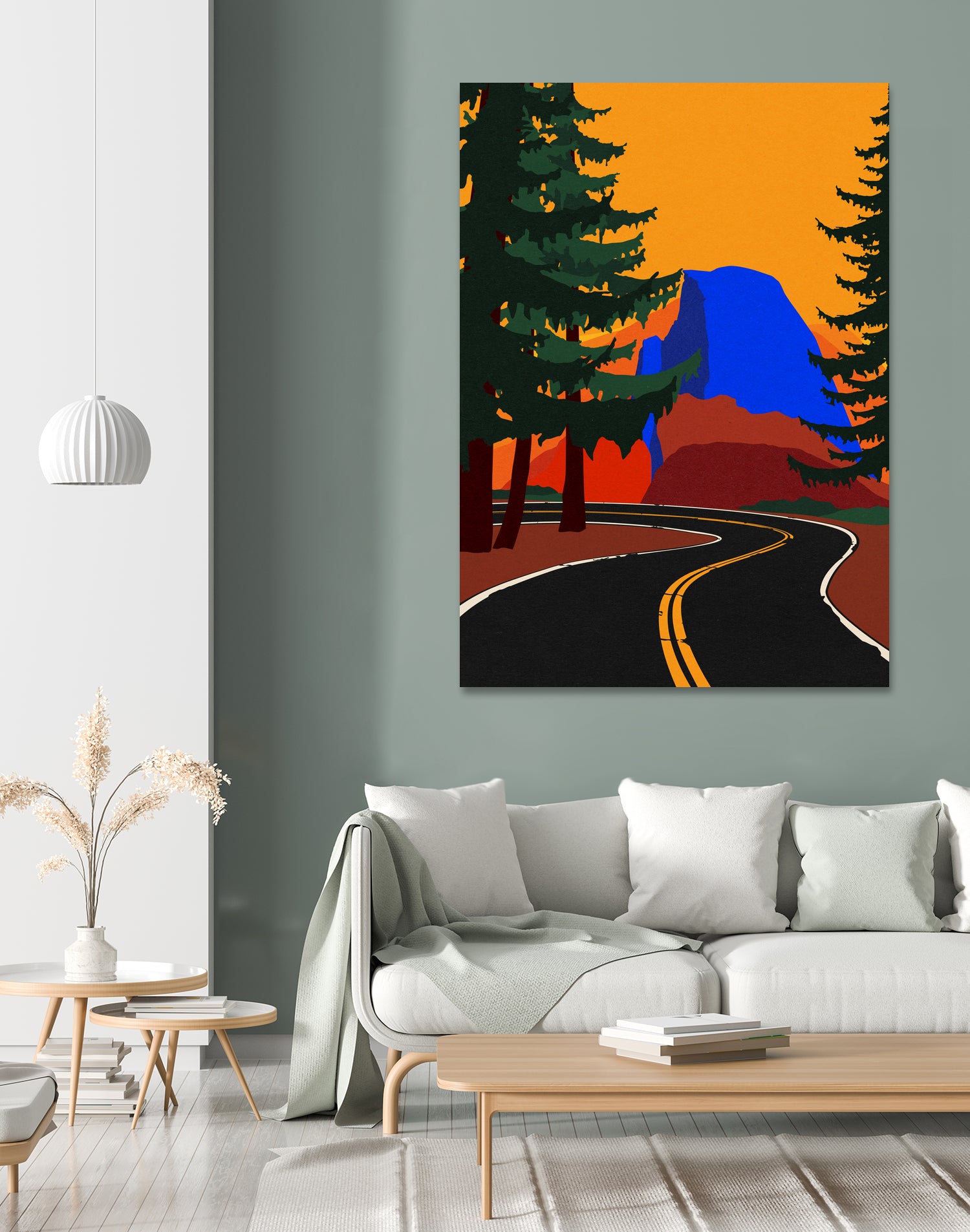 Clacier Road With Half Dome by Rosi Feist on GIANT ART - illustration half dome