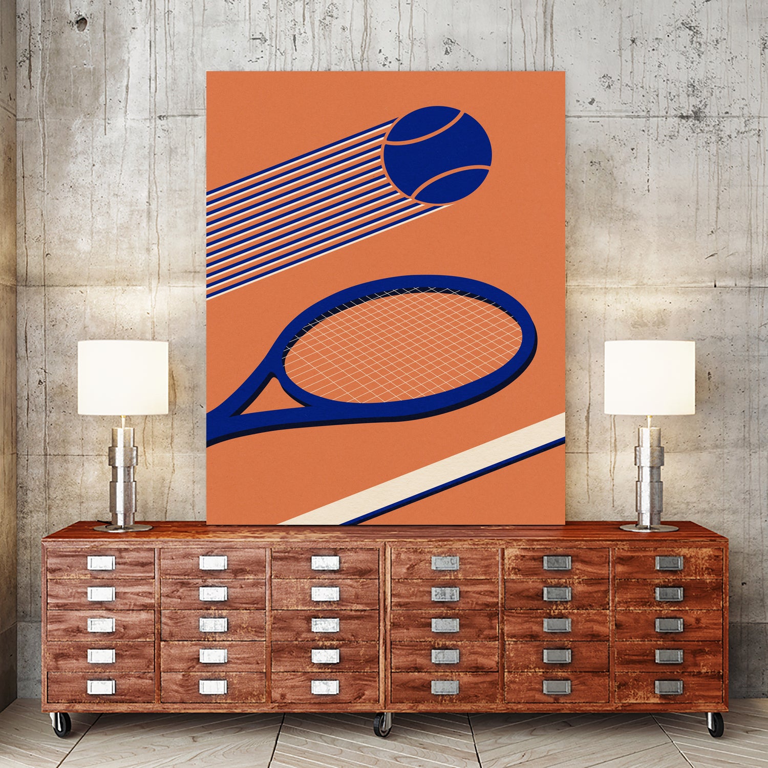 Tennis 80s by Rosi on GIANT ART - illustration tennis