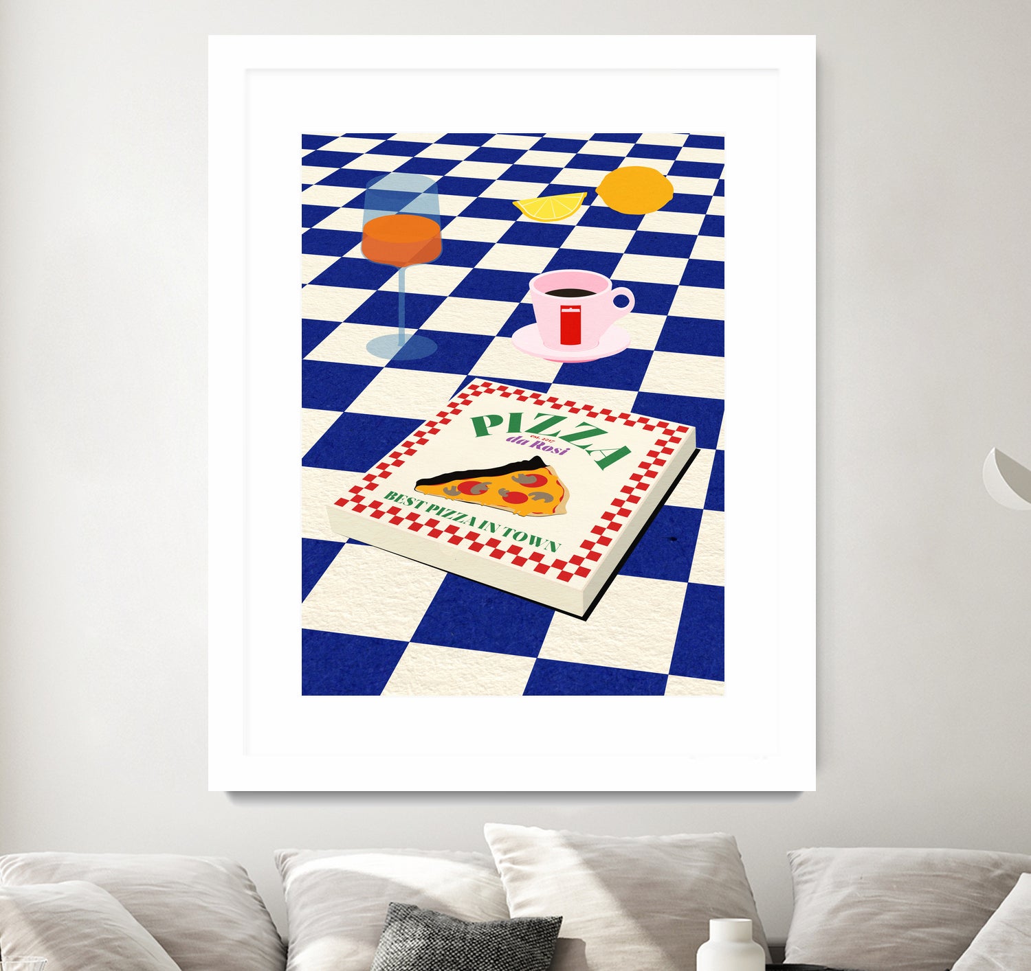 The Italian Menu by Rosi on GIANT ART - illustration pizza