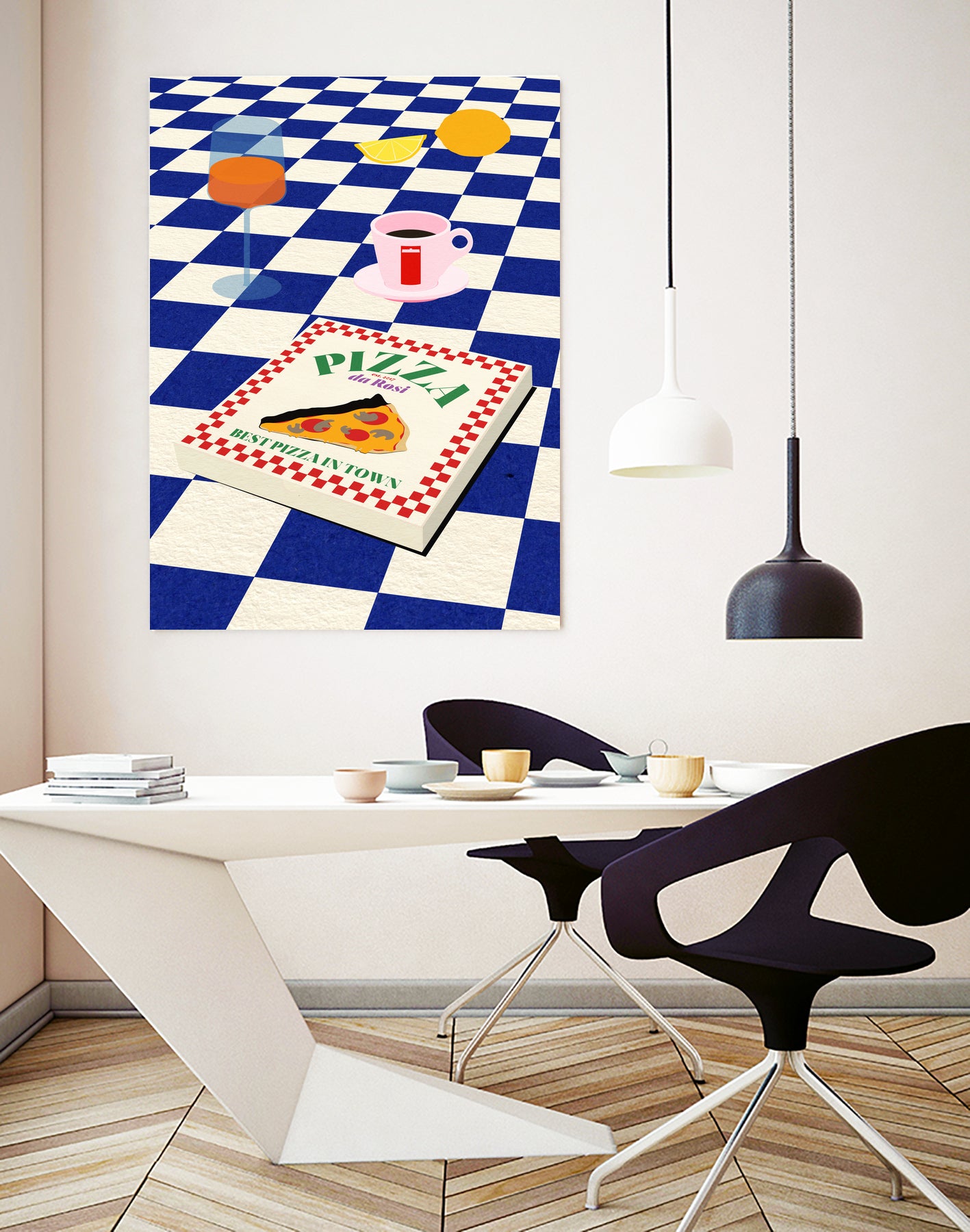 The Italian Menu by Rosi on GIANT ART - illustration pizza