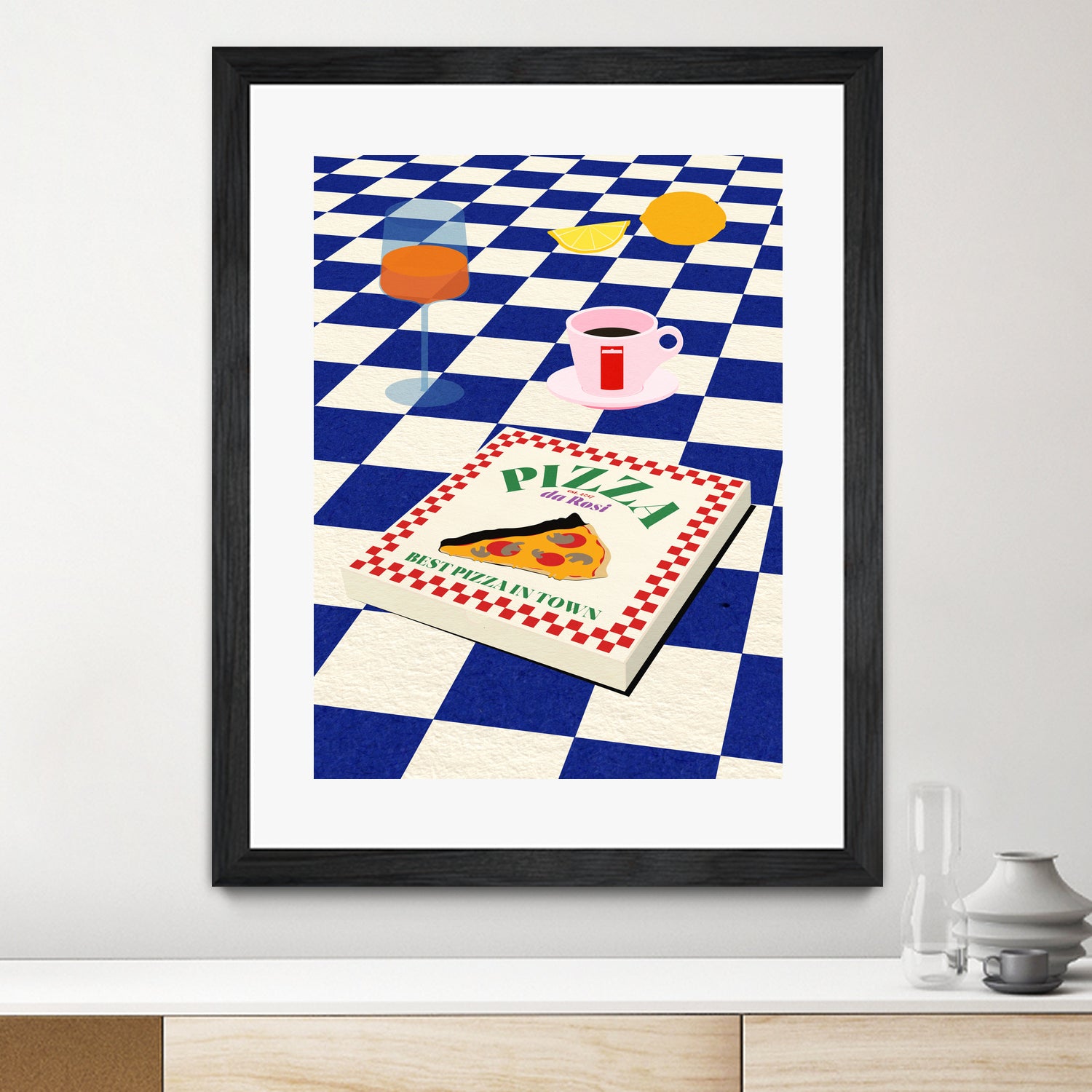 The Italian Menu by Rosi on GIANT ART - illustration pizza