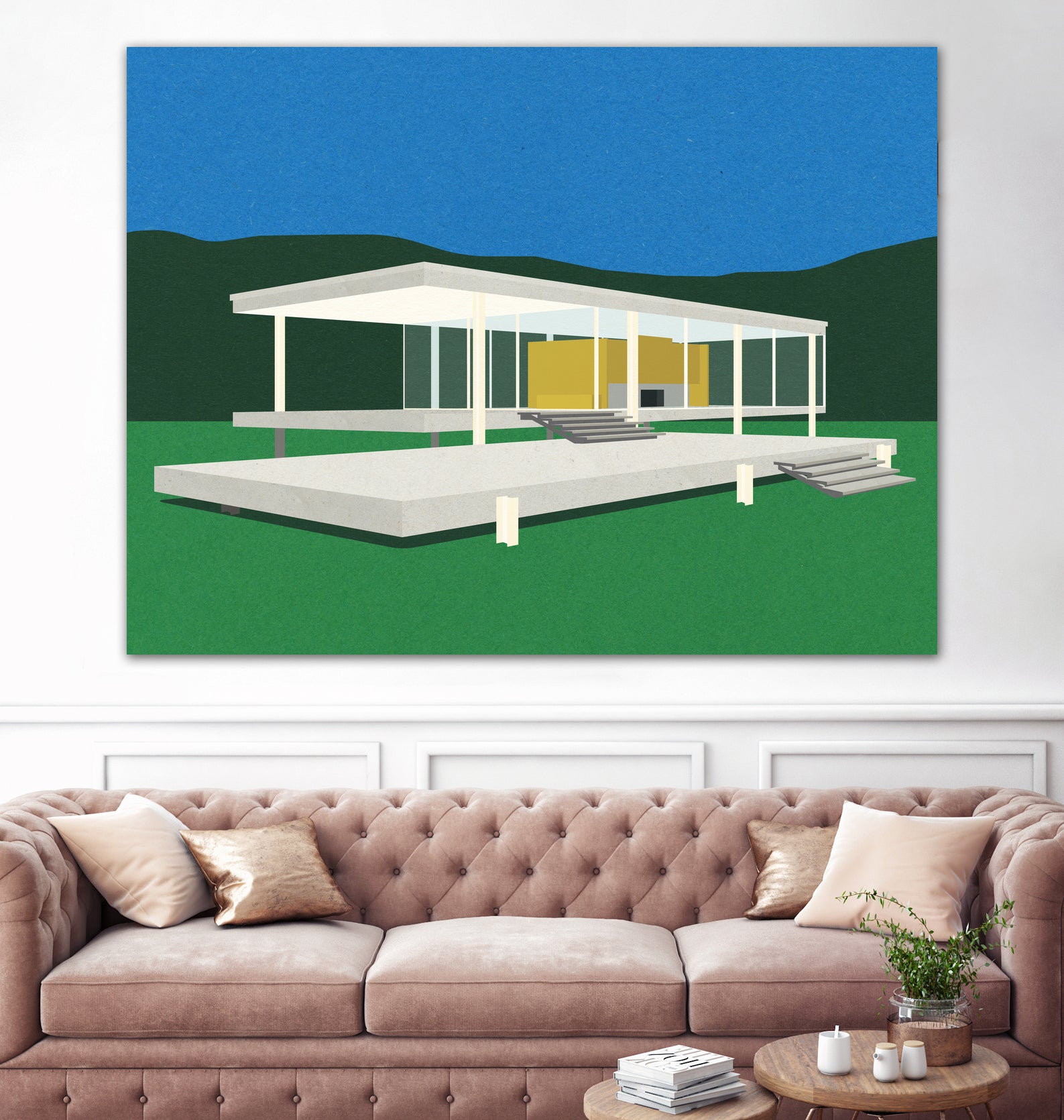 Ludwig Mies Van Der Rohe Farnsworth House by Rosi on GIANT ART - illustration rosi feist
