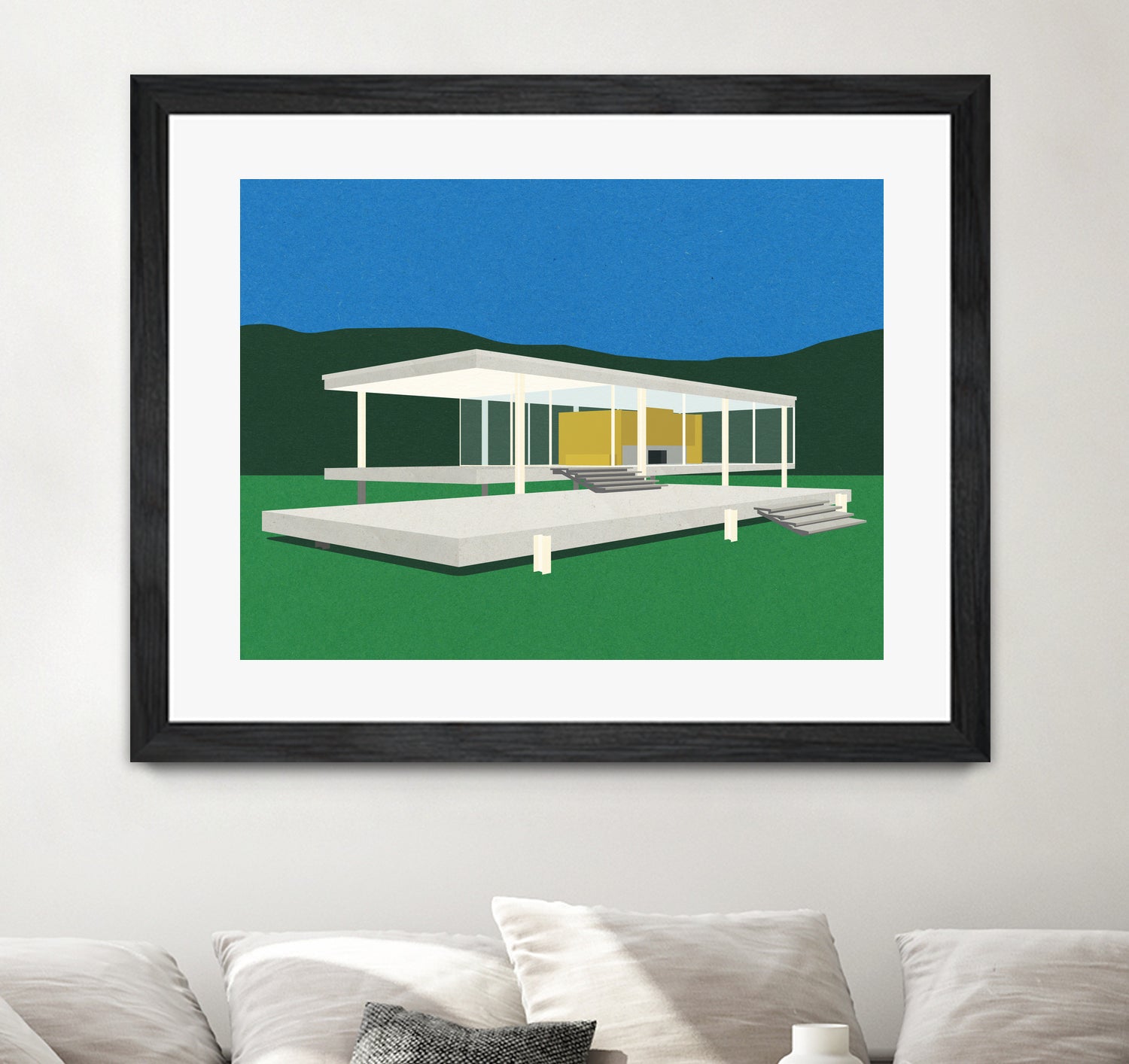 Ludwig Mies Van Der Rohe Farnsworth House by Rosi on GIANT ART - illustration rosi feist