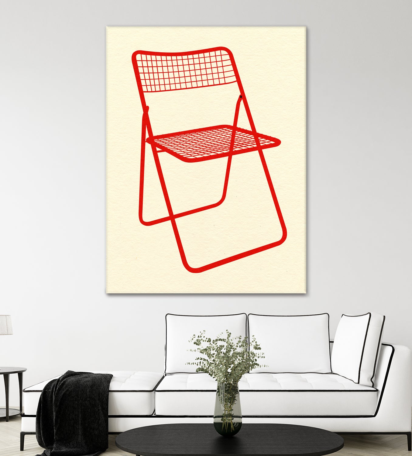 Ted Net Chair Red by Rosi on GIANT ART - illustration ikea
