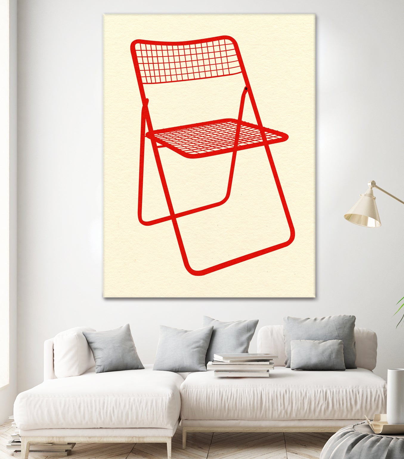 Ted Net Chair Red by Rosi on GIANT ART - illustration ikea
