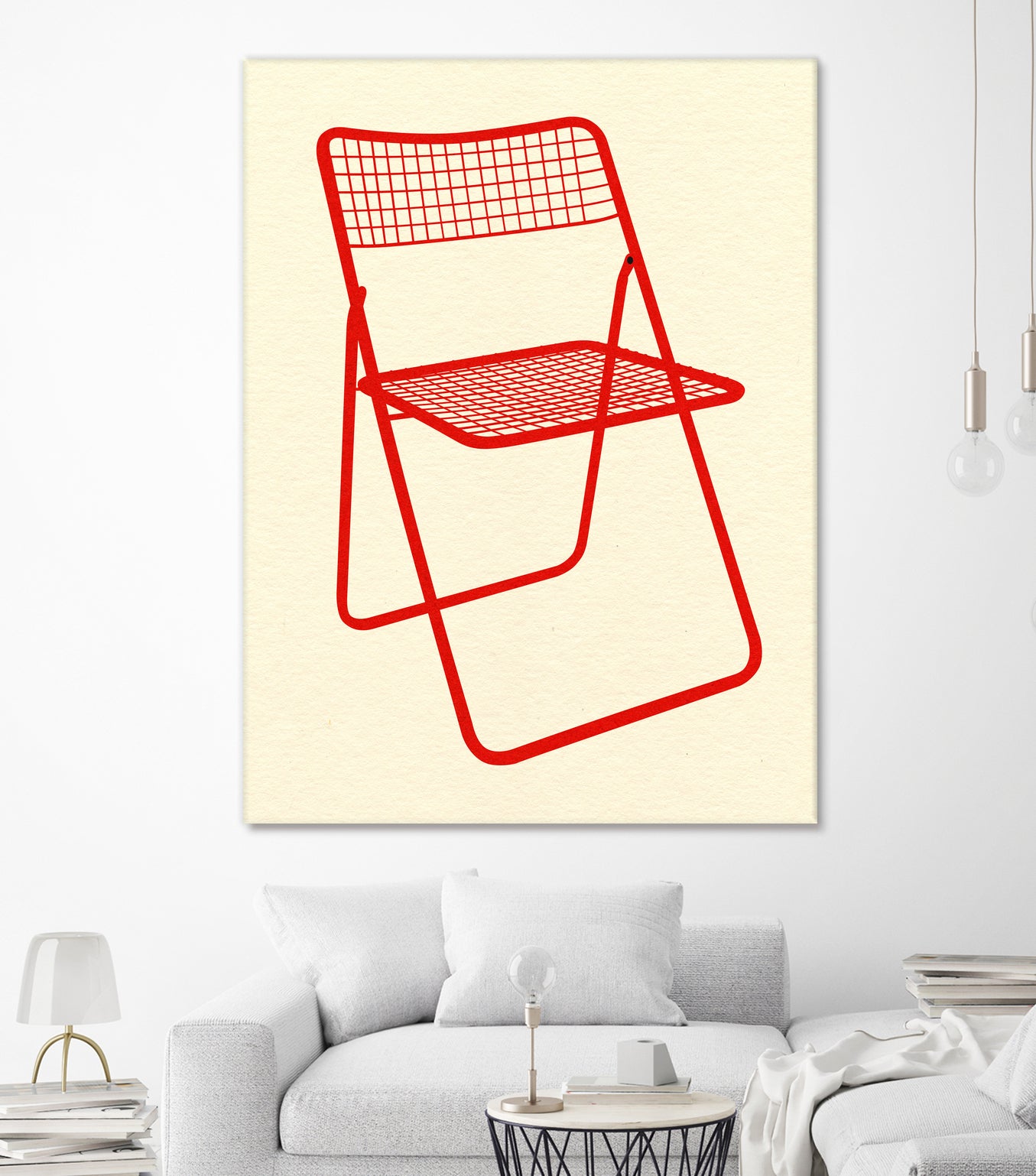 Ted Net Chair Red by Rosi on GIANT ART - illustration ikea