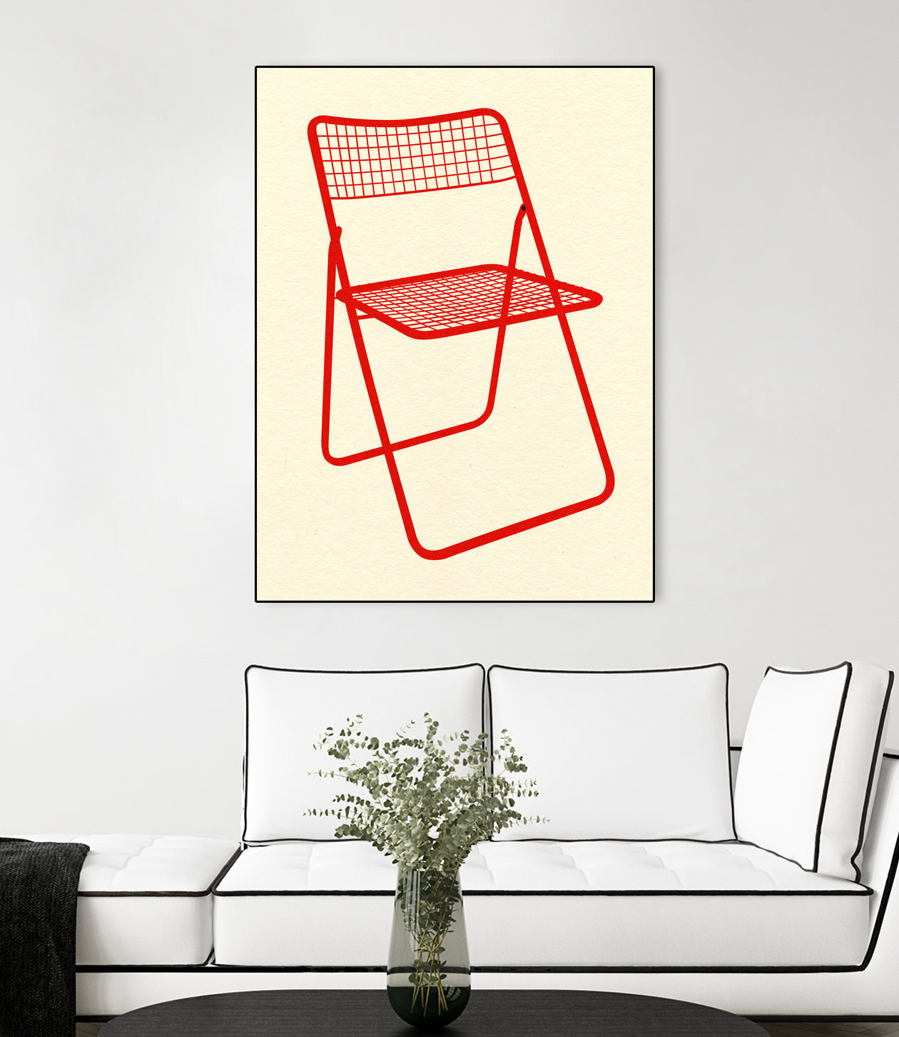 Ted Net Chair Red by Rosi on GIANT ART - illustration ikea