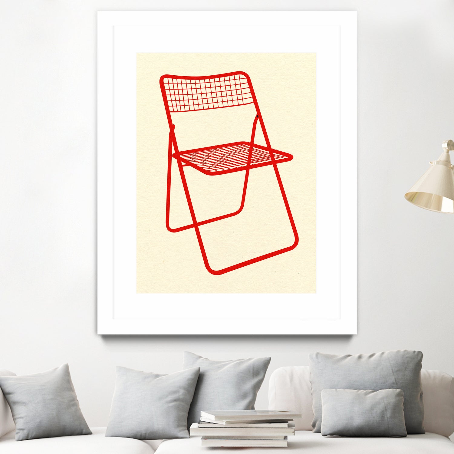 Ted Net Chair Red by Rosi on GIANT ART - illustration ikea