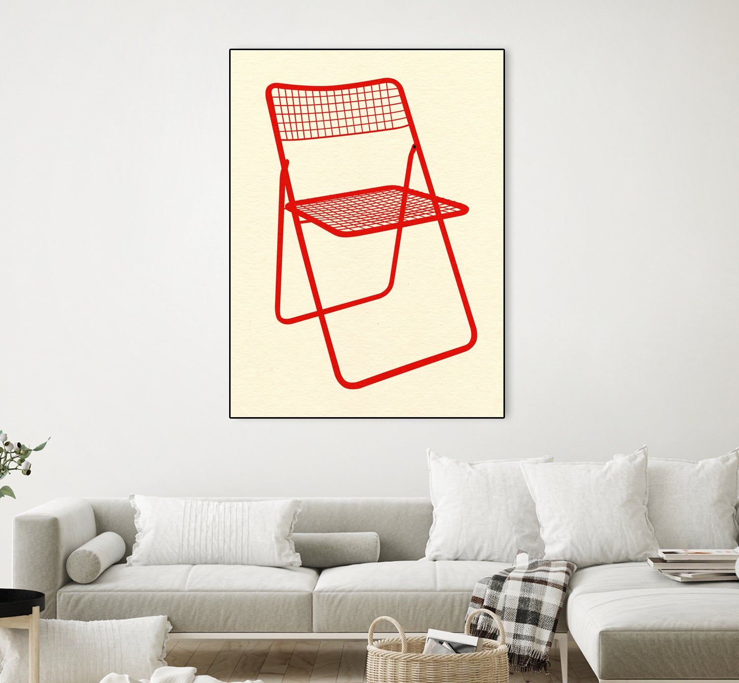 Ted Net Chair Red by Rosi on GIANT ART - illustration ikea