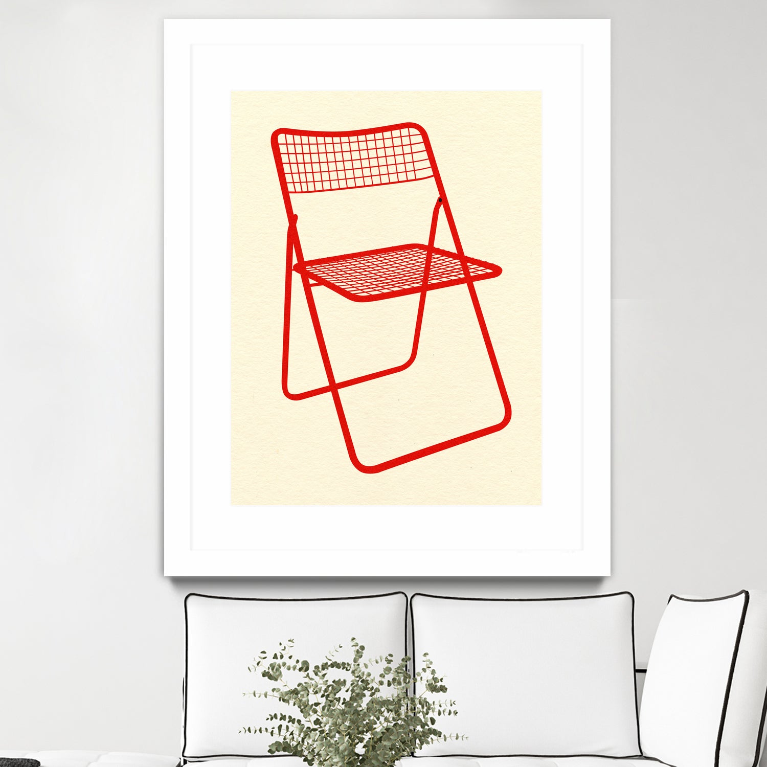 Ted Net Chair Red by Rosi on GIANT ART - illustration ikea