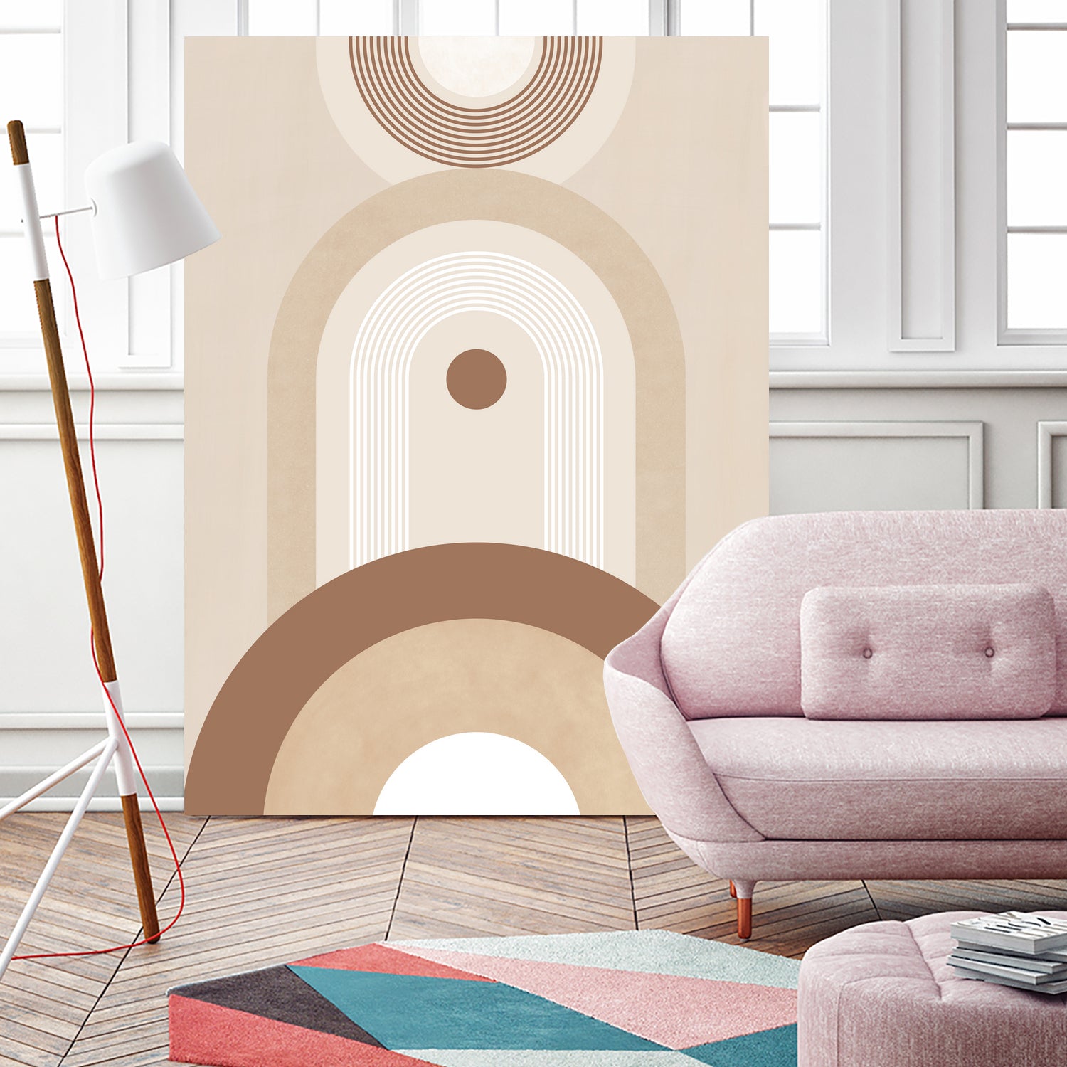 Beige Mid Century Poster by Elena Ristova on GIANT ART - abstract abstract