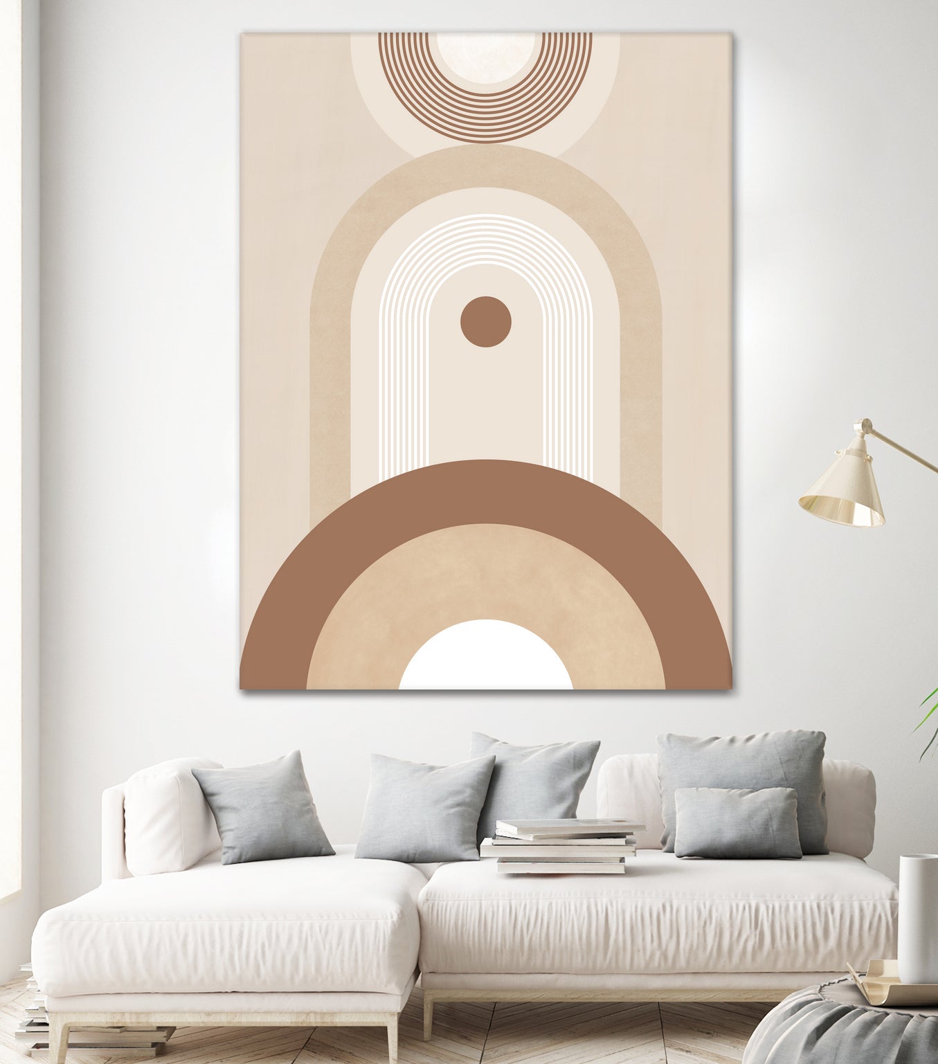 Beige Mid Century Poster by Elena Ristova on GIANT ART - abstract abstract