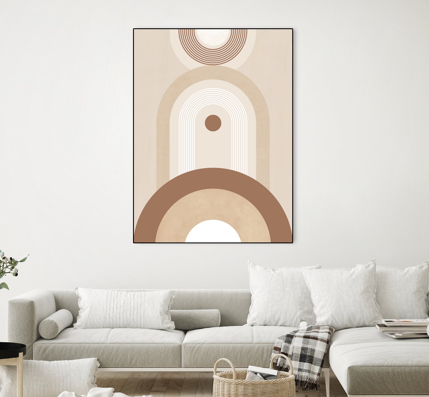 Beige Mid Century Poster by Elena Ristova on GIANT ART - abstract abstract
