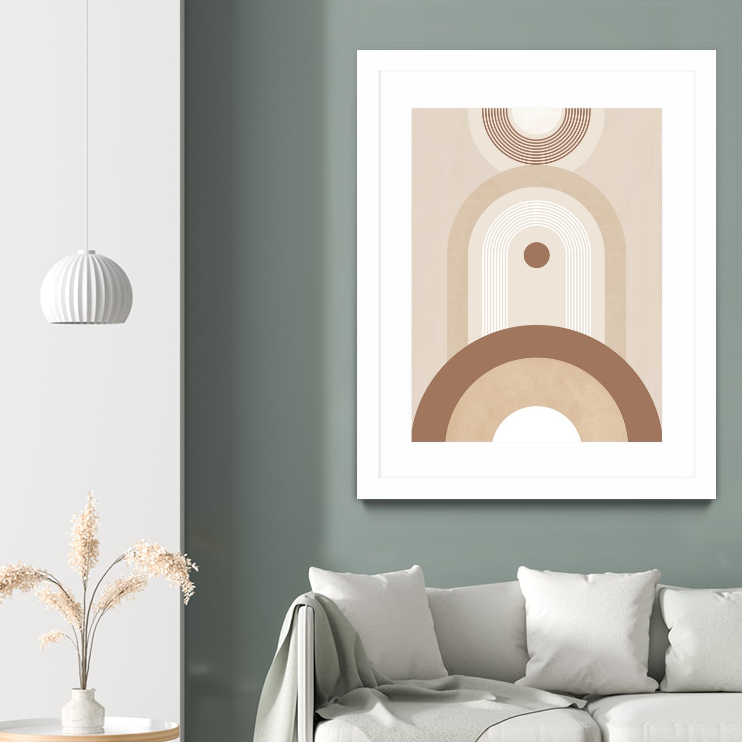 Beige Mid Century Poster by Elena Ristova on GIANT ART - abstract abstract