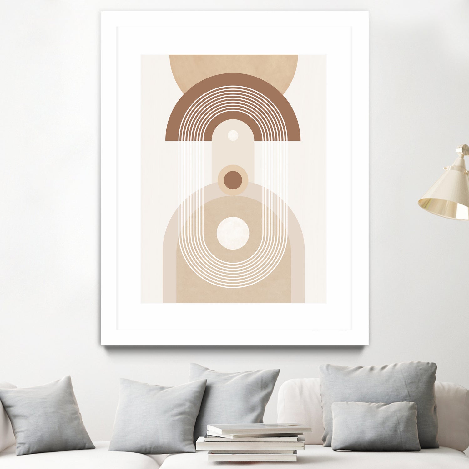 Beige Mid Century Poster by Elena Ristova on GIANT ART - abstract abstract