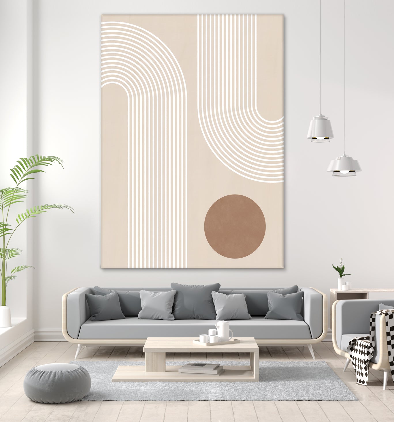 Beige Arc Poster by Elena Ristova on GIANT ART - abstract abstract