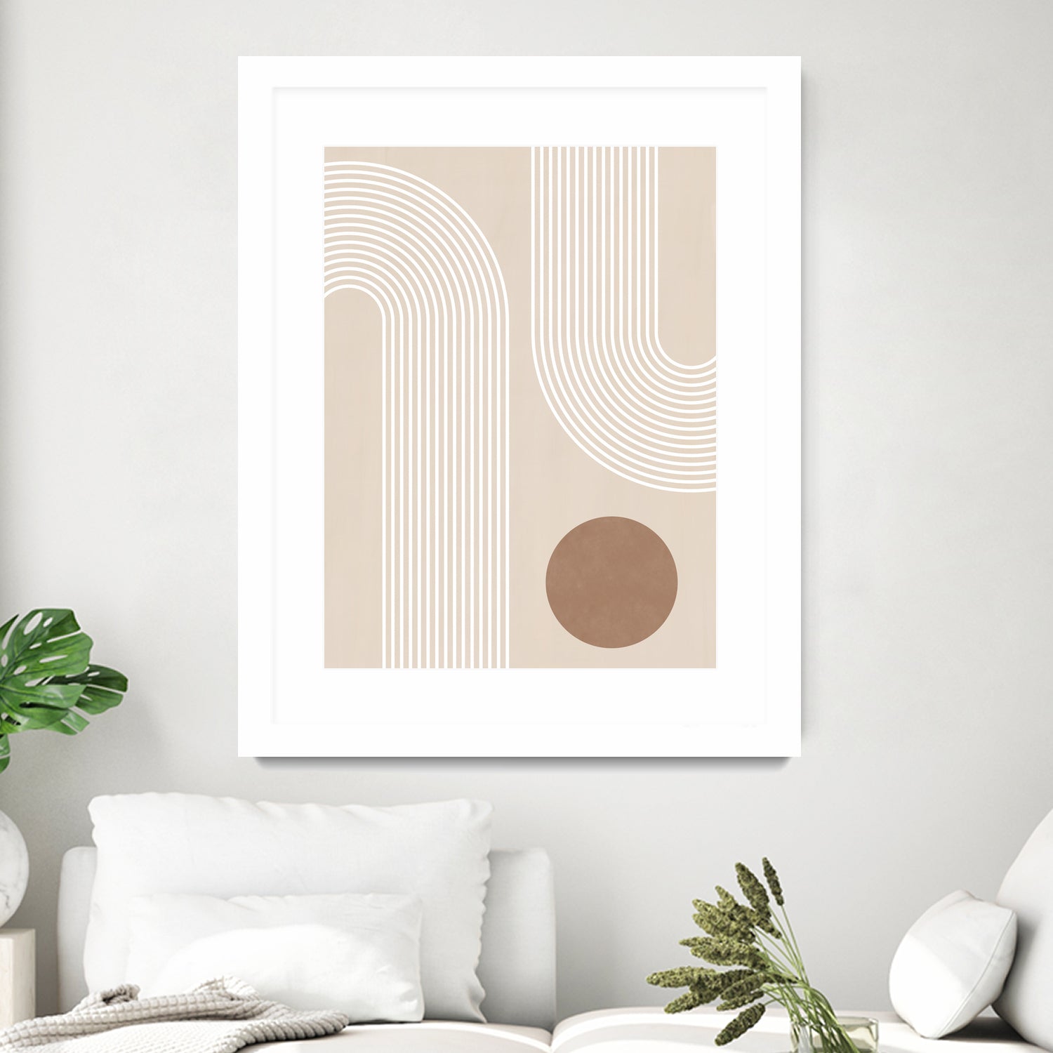 Beige Arc Poster by Elena Ristova on GIANT ART - abstract abstract