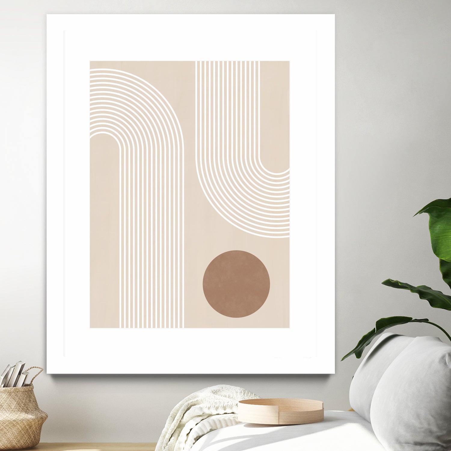 Beige Arc Poster by Elena Ristova on GIANT ART - abstract abstract