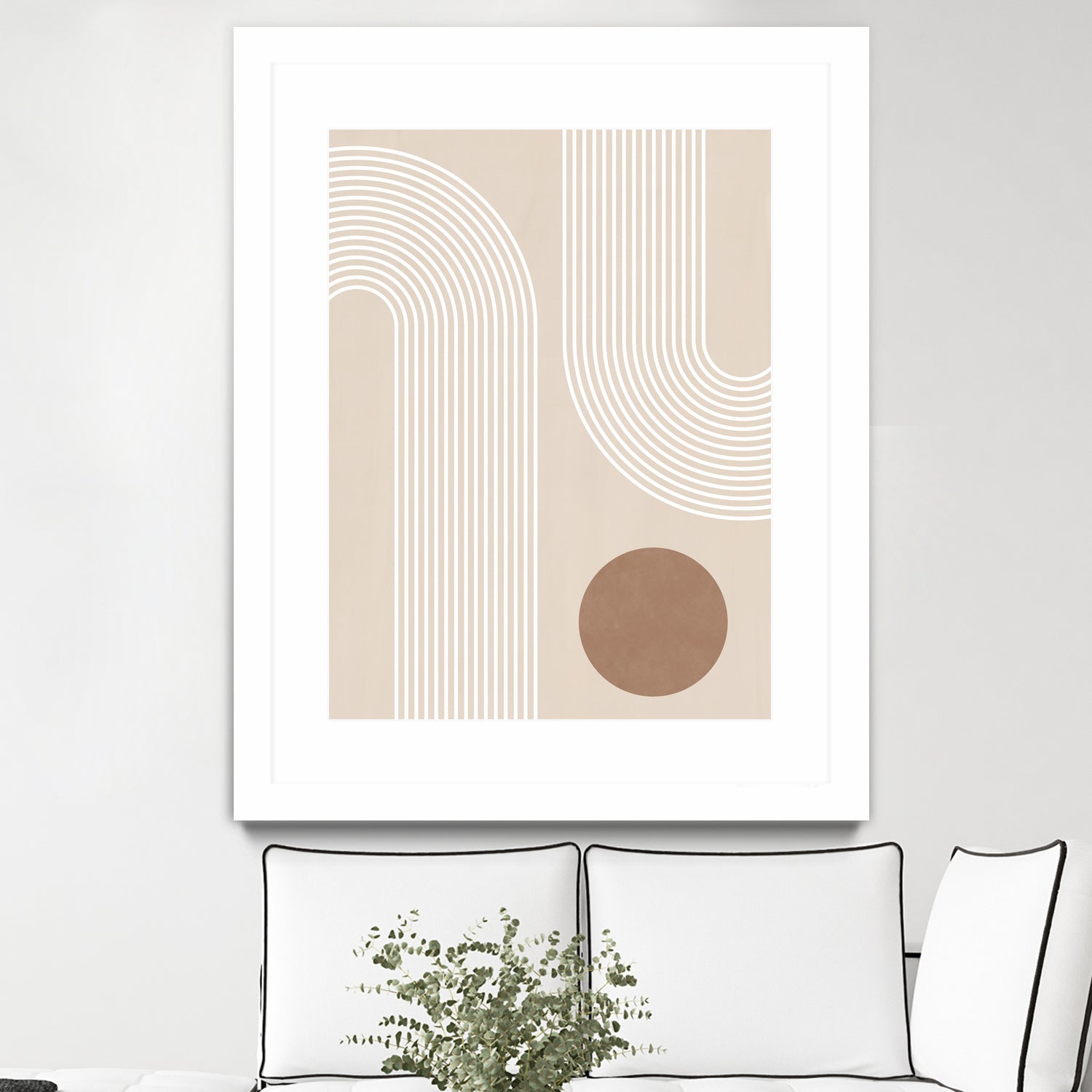 Beige Arc Poster by Elena Ristova on GIANT ART - abstract abstract
