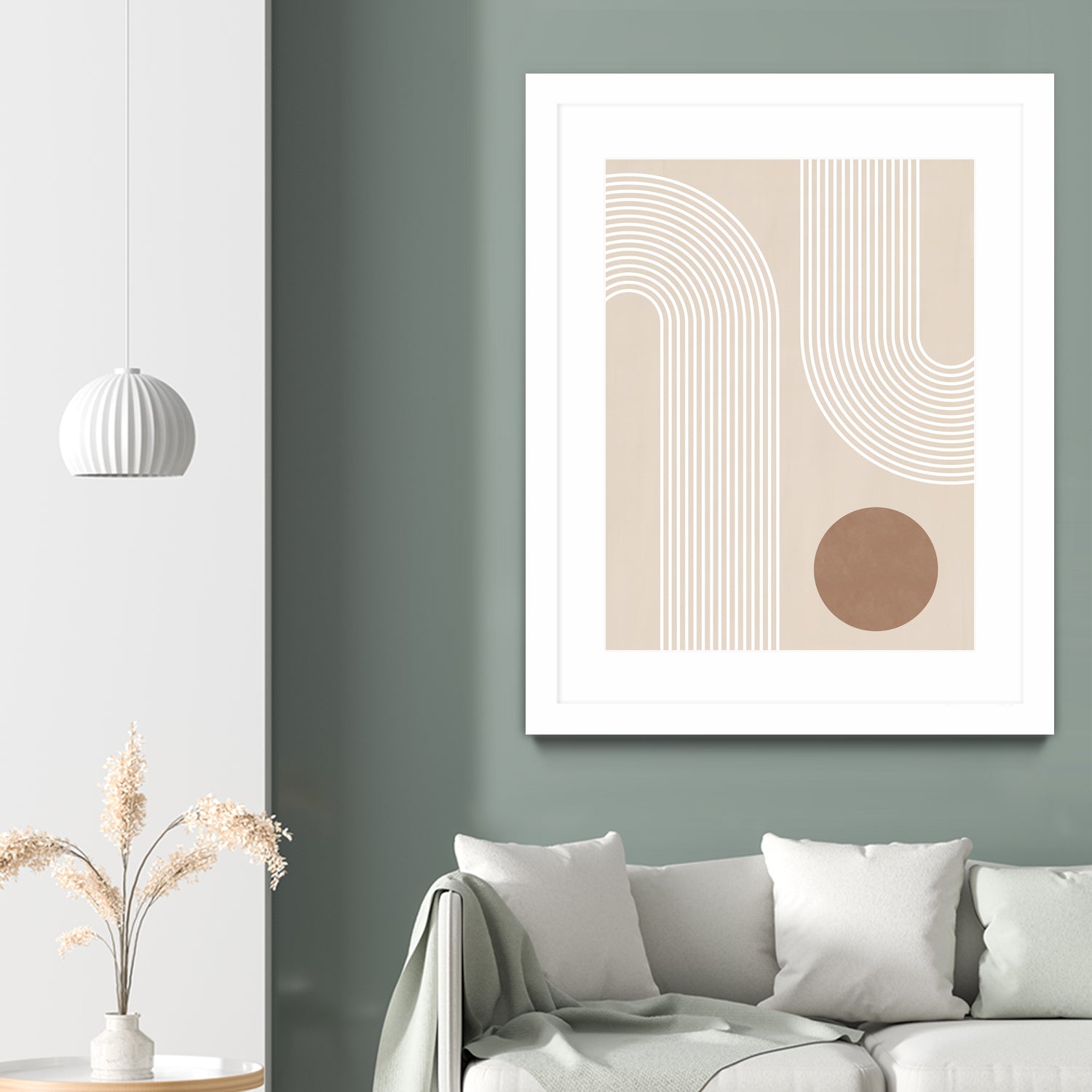 Beige Arc Poster by Elena Ristova on GIANT ART - abstract abstract