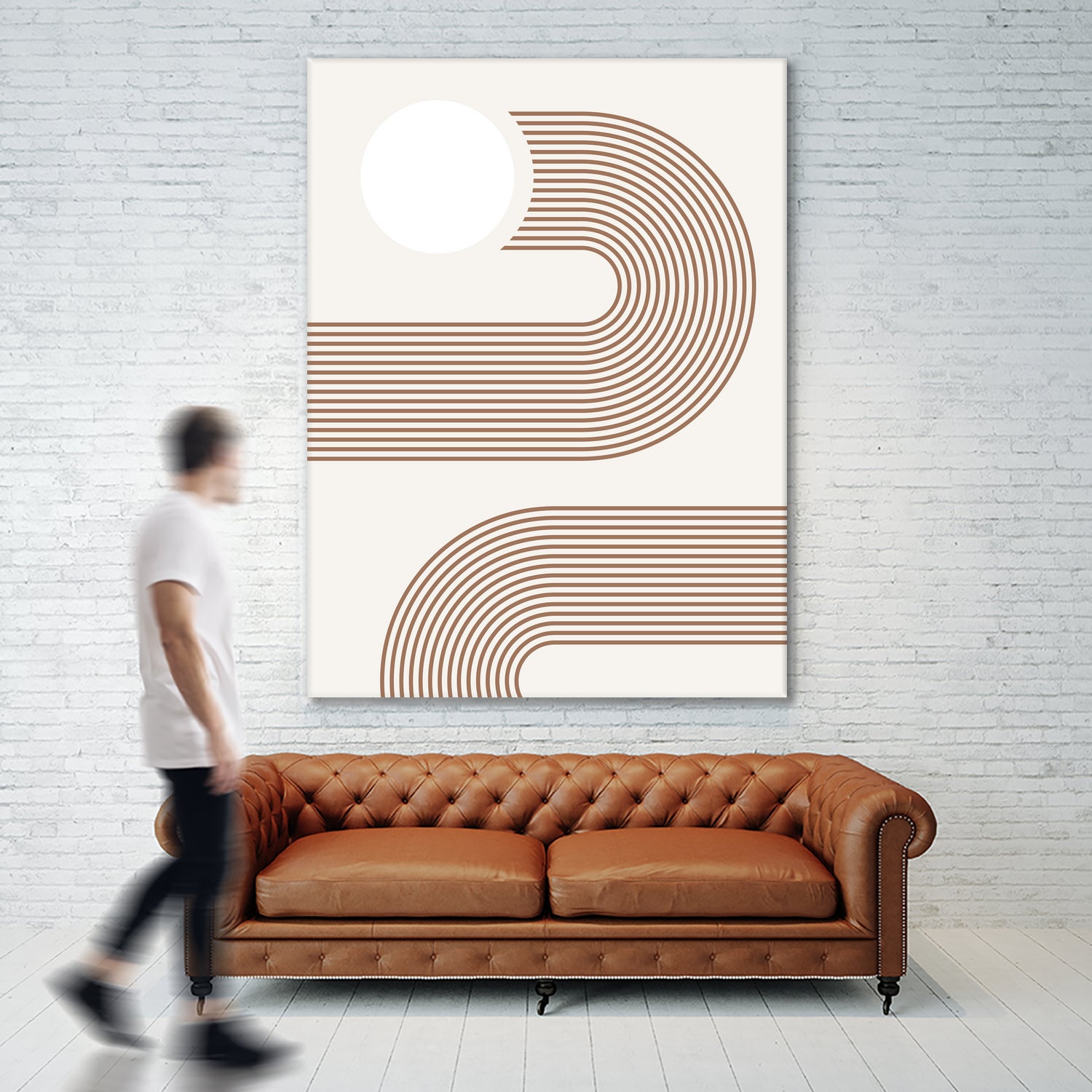 Beige Arc Poster by Elena Ristova on GIANT ART - abstract abstract