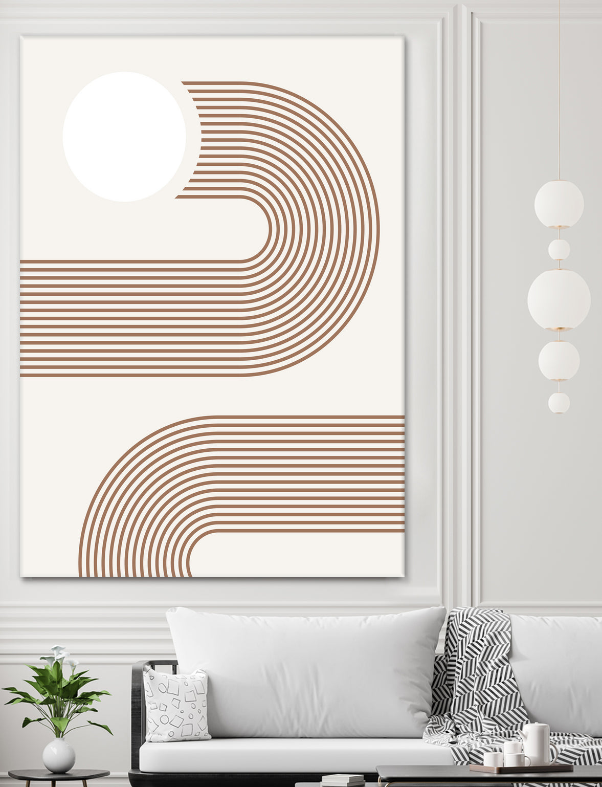 Beige Arc Poster by Elena Ristova on GIANT ART - abstract abstract