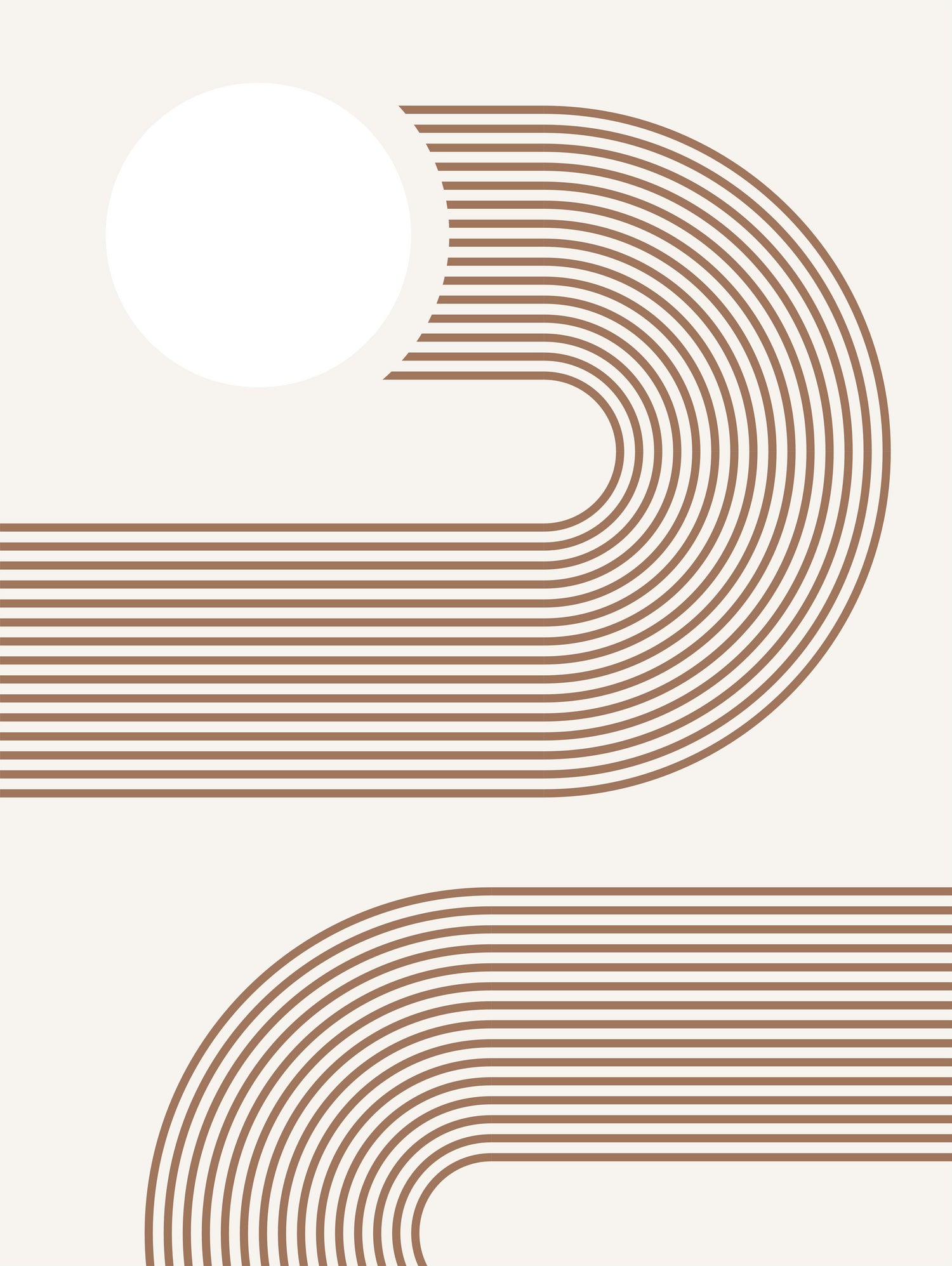 Beige Arc Poster by Elena Ristova on GIANT ART - abstract abstract