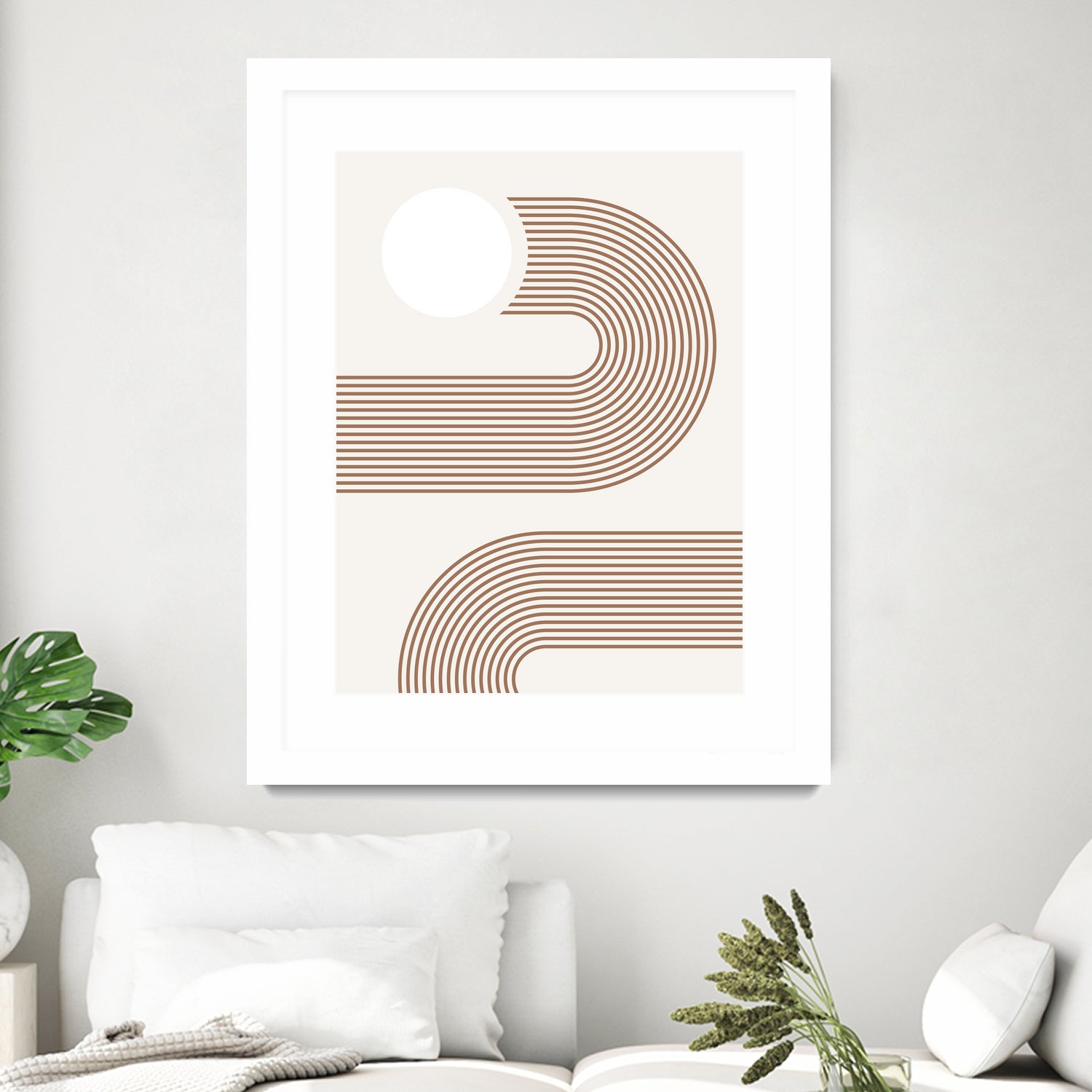 Beige Arc Poster by Elena Ristova on GIANT ART - abstract abstract